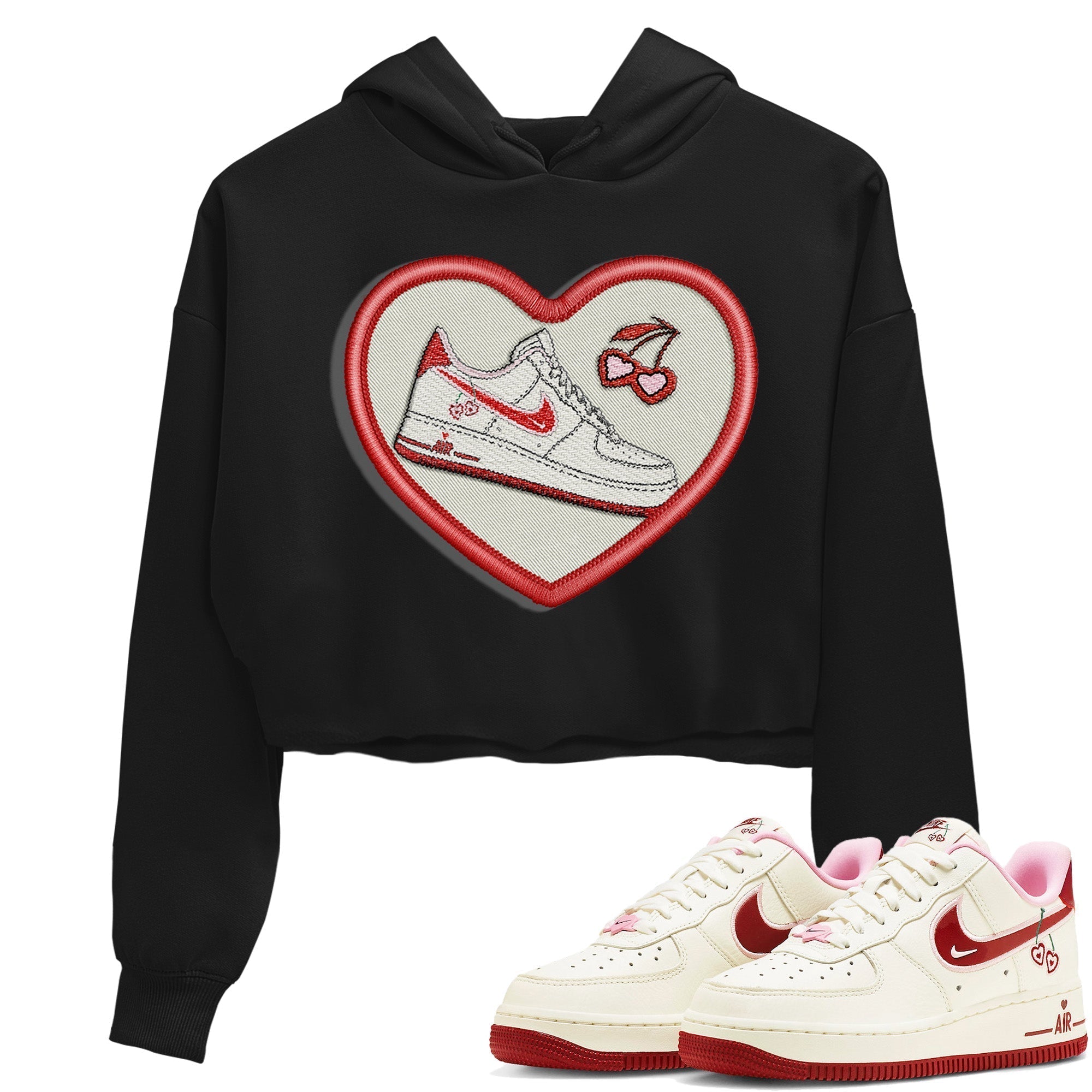 Embroidery Patch Women's Tops - Air Force 1 Valentines Day