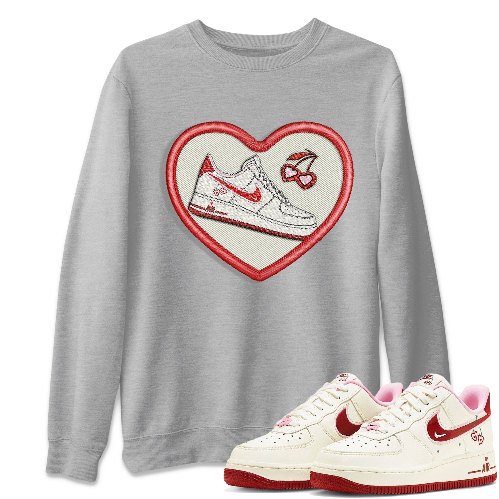 Embroidery Patch Unisex Tops - Air Force 1 Valentines Day