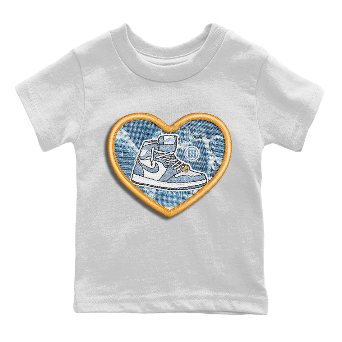 Embroidery Patch Kids Tops - Air Jordan 1 Denim