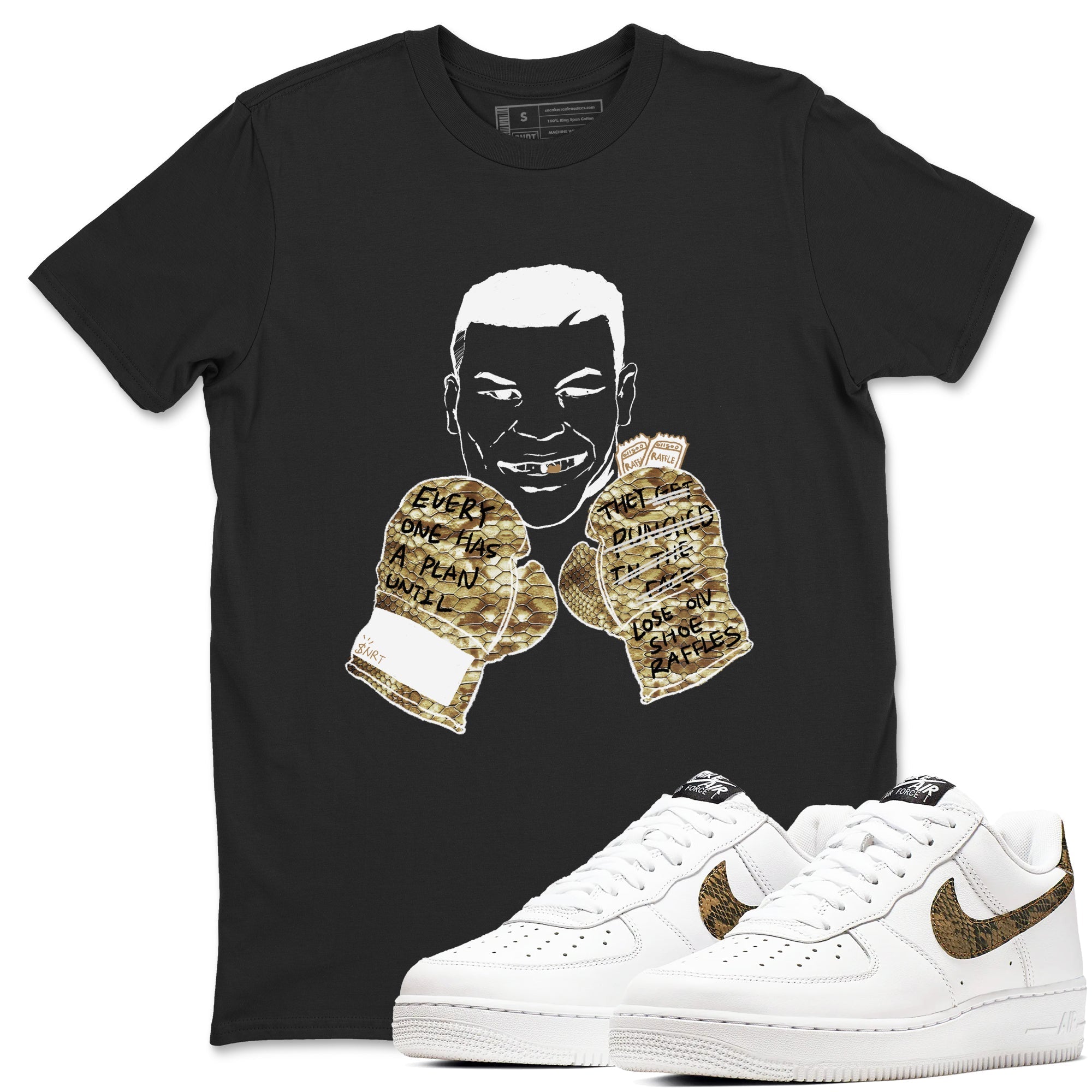 Everyone Has A Plan snkmatch Tees - Air Force 1 Ivory Snake