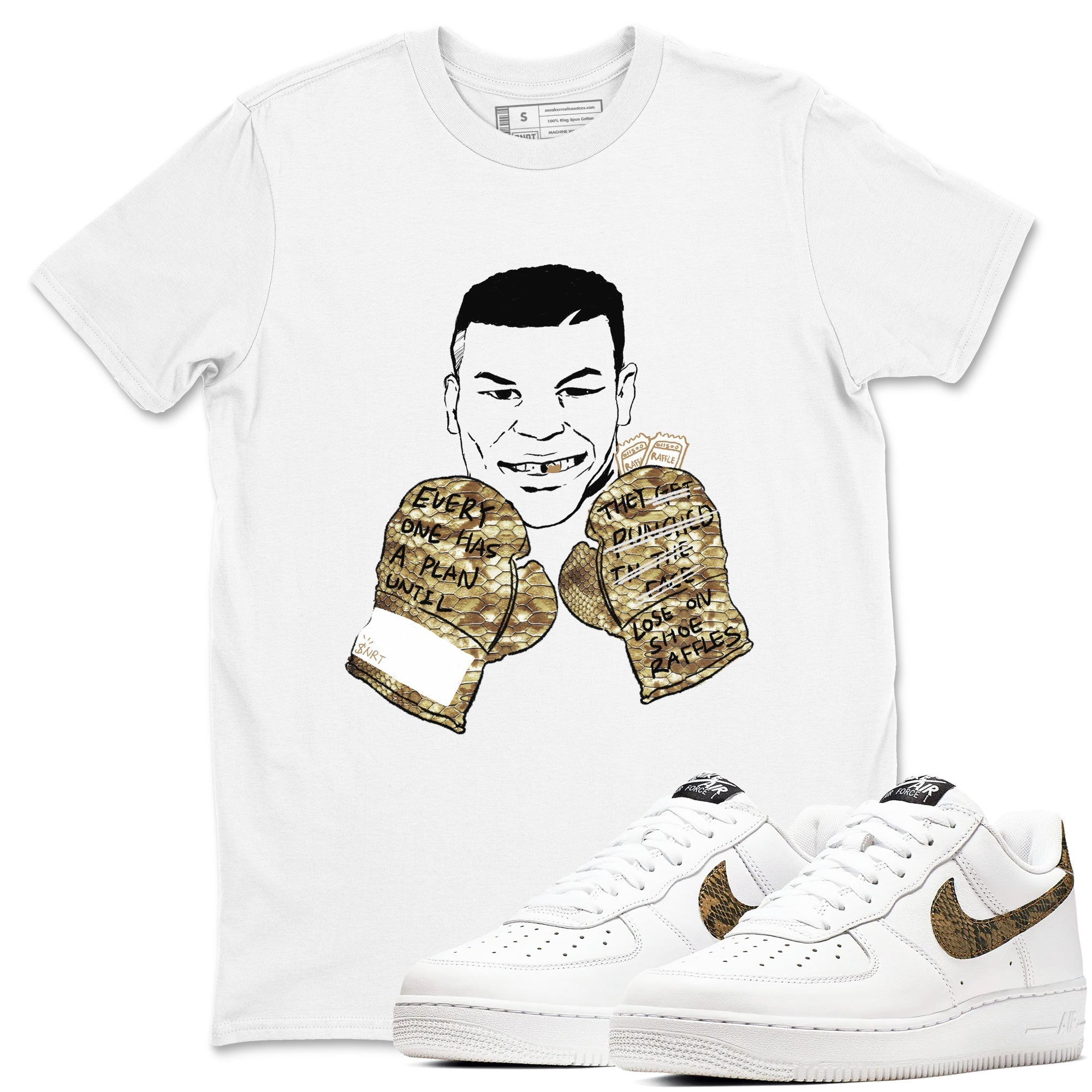 Everyone Has A Plan snkmatch Tees - Air Force 1 Ivory Snake