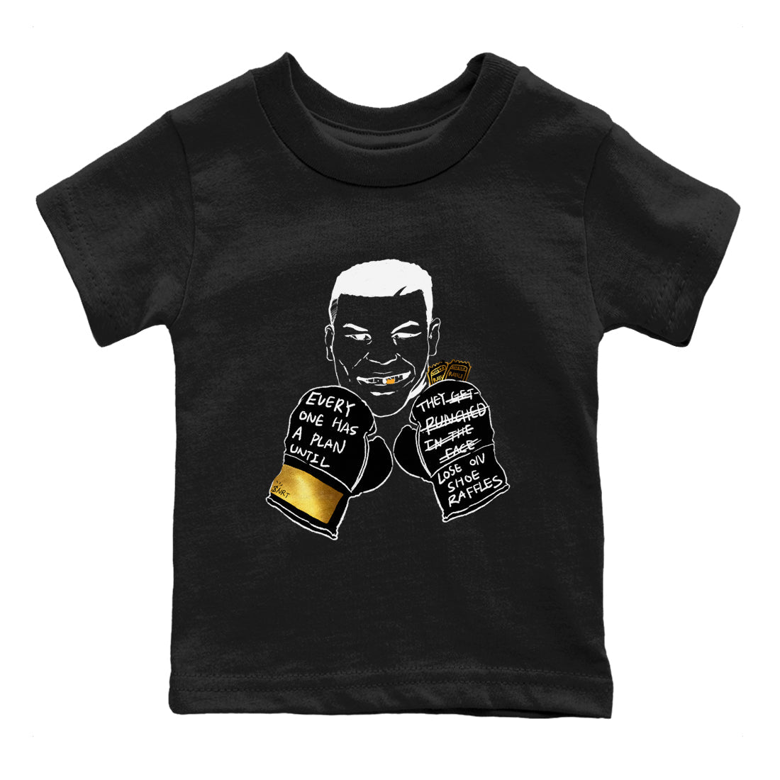 Everyone Has A Plan snkmatch Tees Kids - Air Jordan 1 Black Metallic Gold