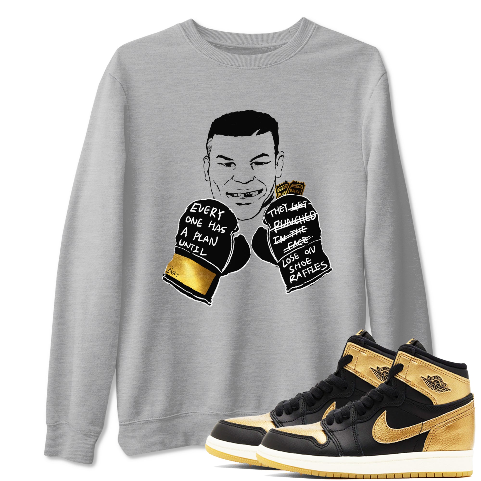 Everyone Has A Plan snkmatch Tees - Air Jordan 1 Black Metallic Gold