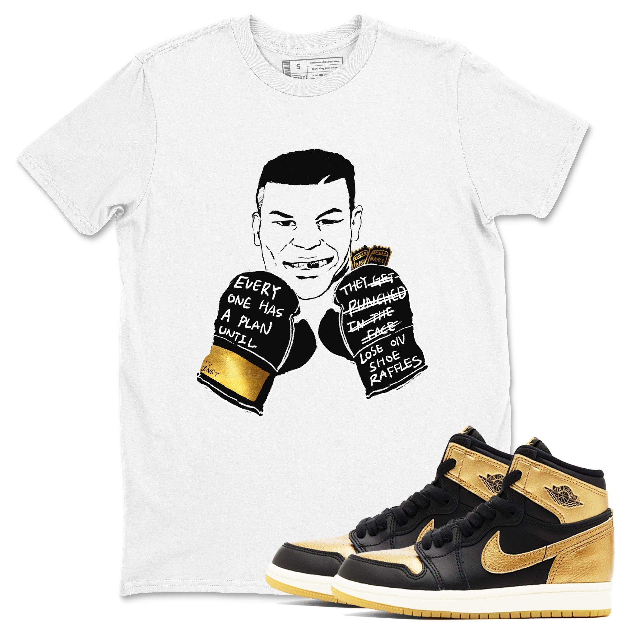 Everyone Has A Plan snkmatch Tees - Air Jordan 1 Black Metallic Gold
