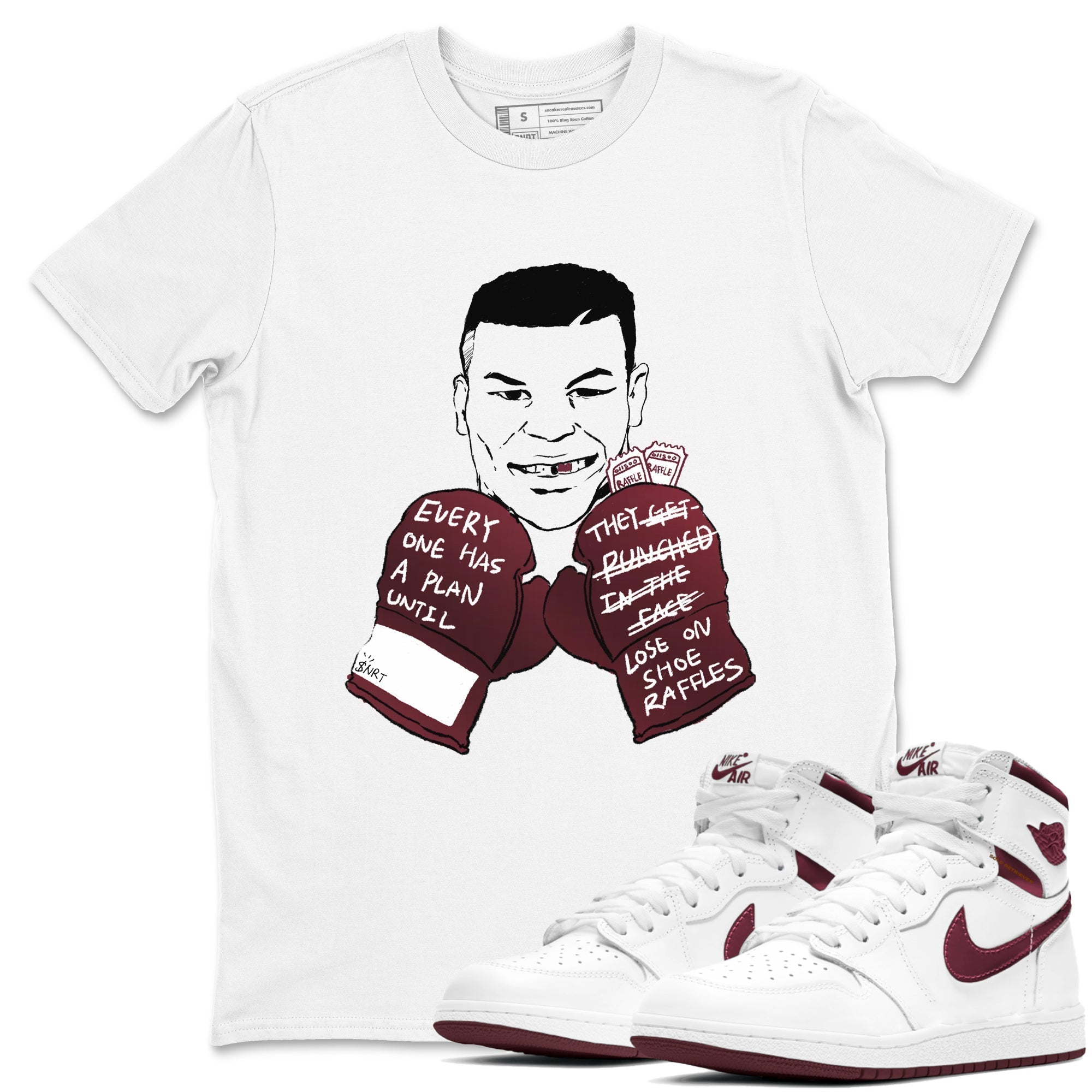 Everyone Has A Plan snkmatch Tees - Air Jordan 1 Metallic Burgundy