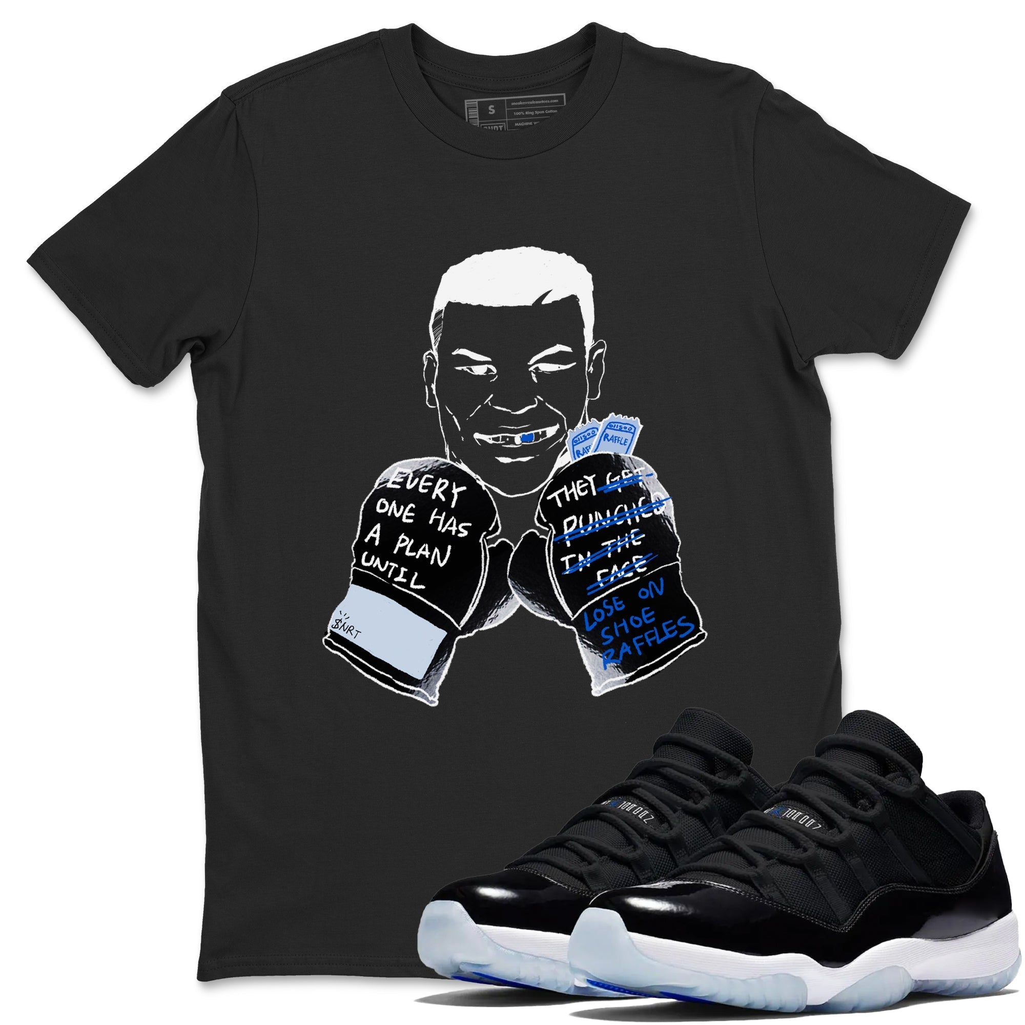 Everyone Has A Plan snkmatch Tees - Air Jordan 11 Black and Varsity Royal