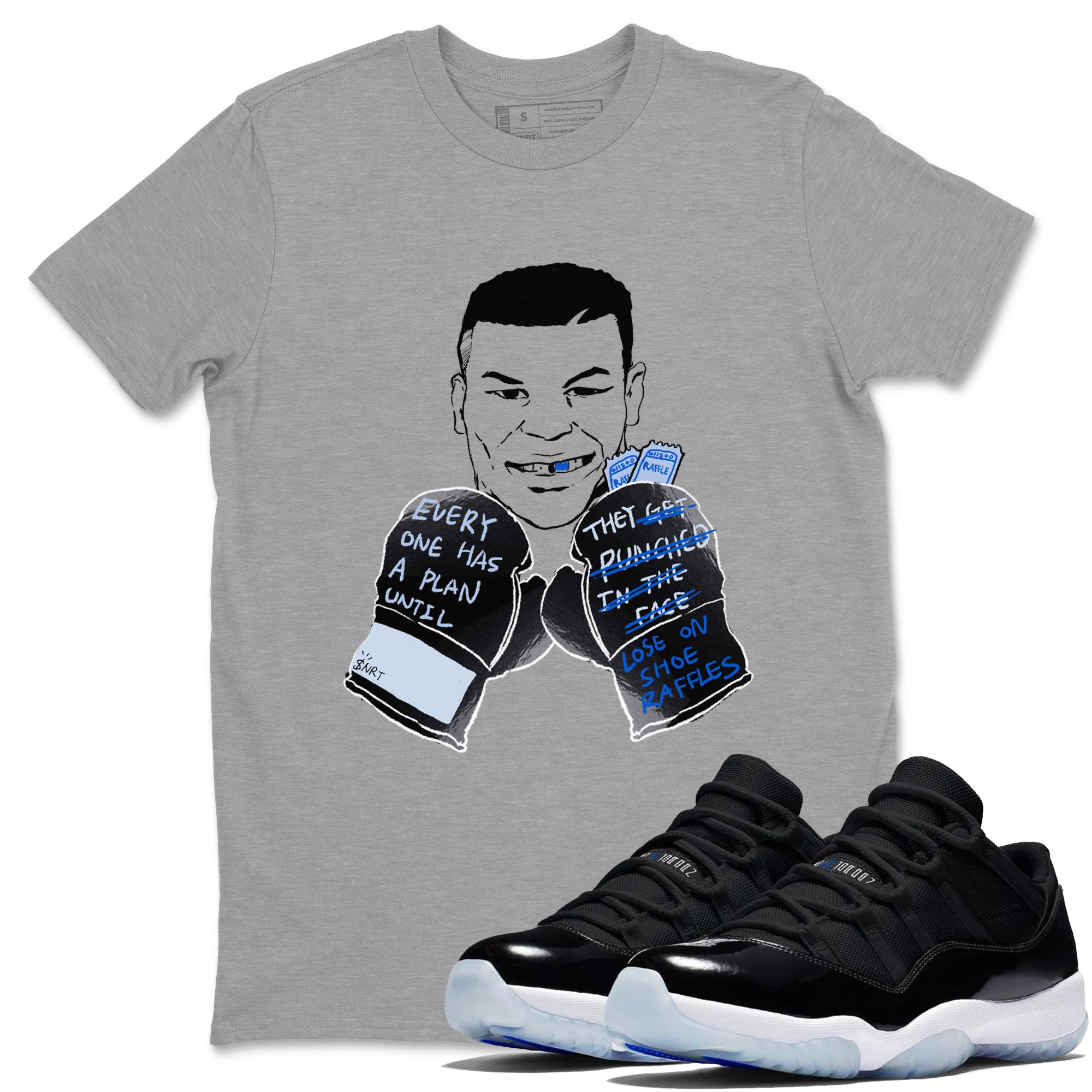 Everyone Has A Plan snkmatch Tees - Air Jordan 11 Black and Varsity Royal
