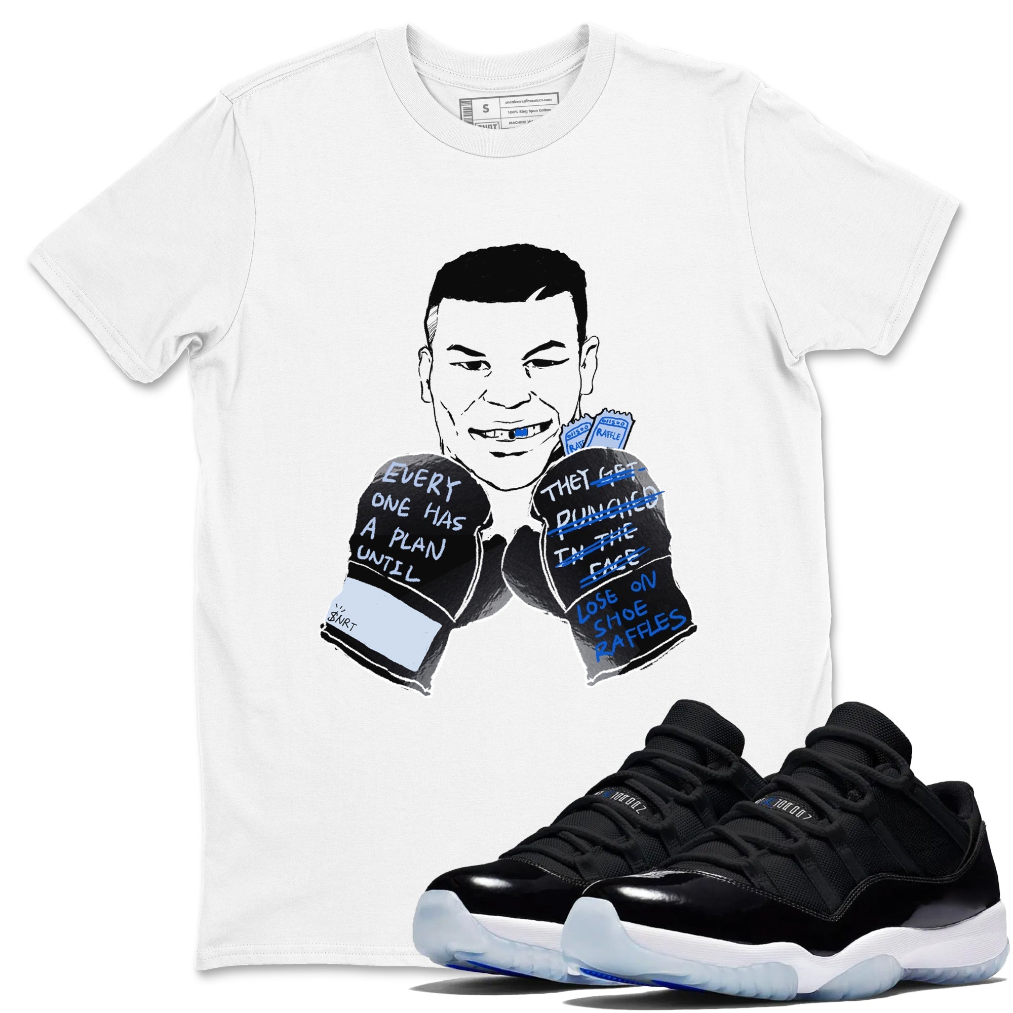 Everyone Has A Plan snkmatch Tees - Air Jordan 11 Black and Varsity Royal