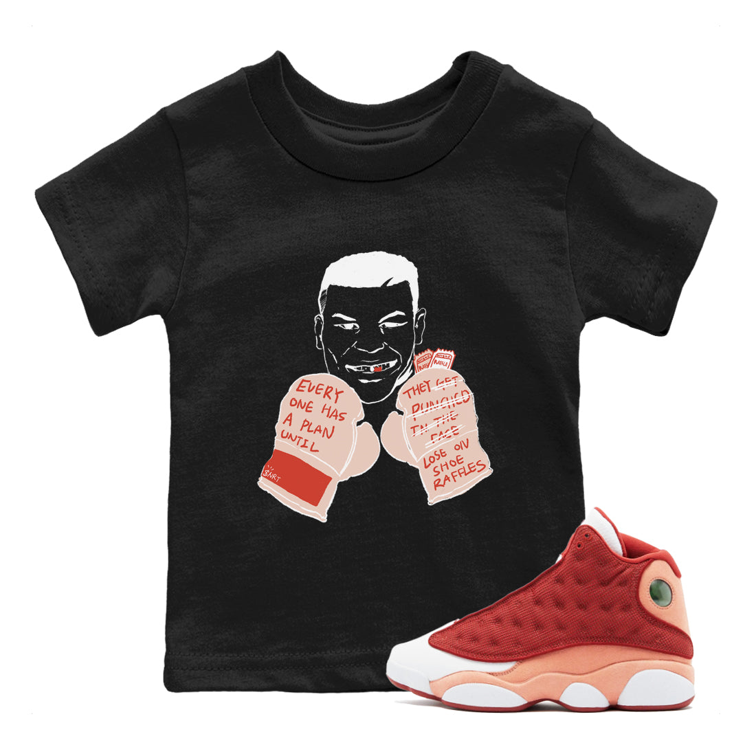 Everyone Has A Plan snkmatch Tees Kids - Air Jordan 13 Dune Red