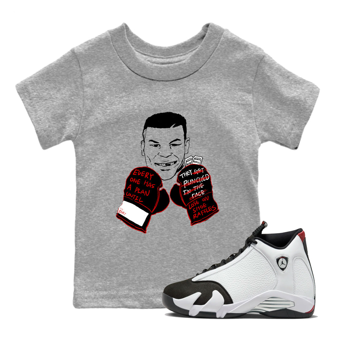 Everyone Has A Plan snkmatch Tees Kids - Air Jordan 14 Black Toe