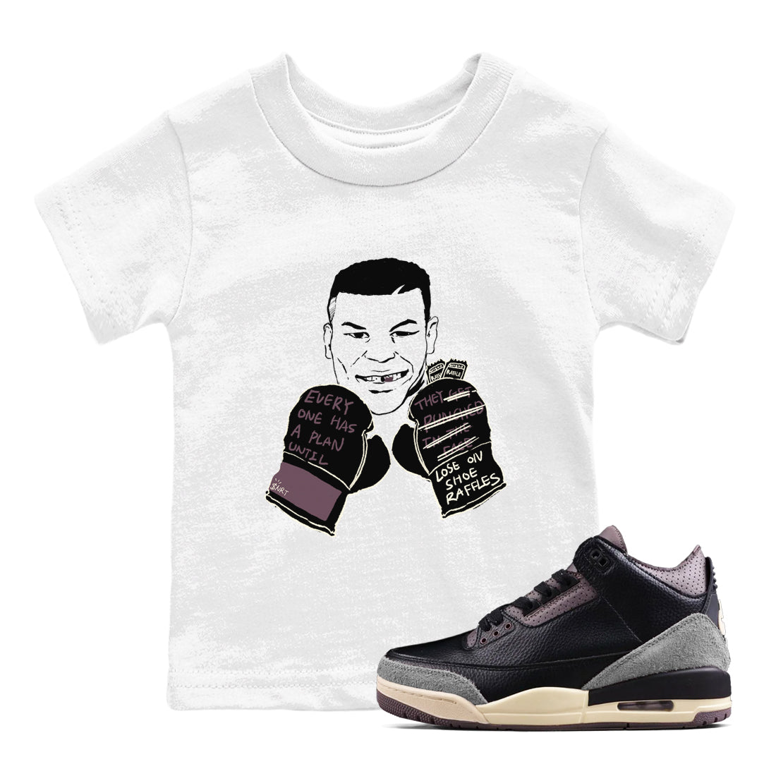 Everyone Has A Plan snkmatch Tees Kids - Air Jordan 3 A Ma Maniere x Black