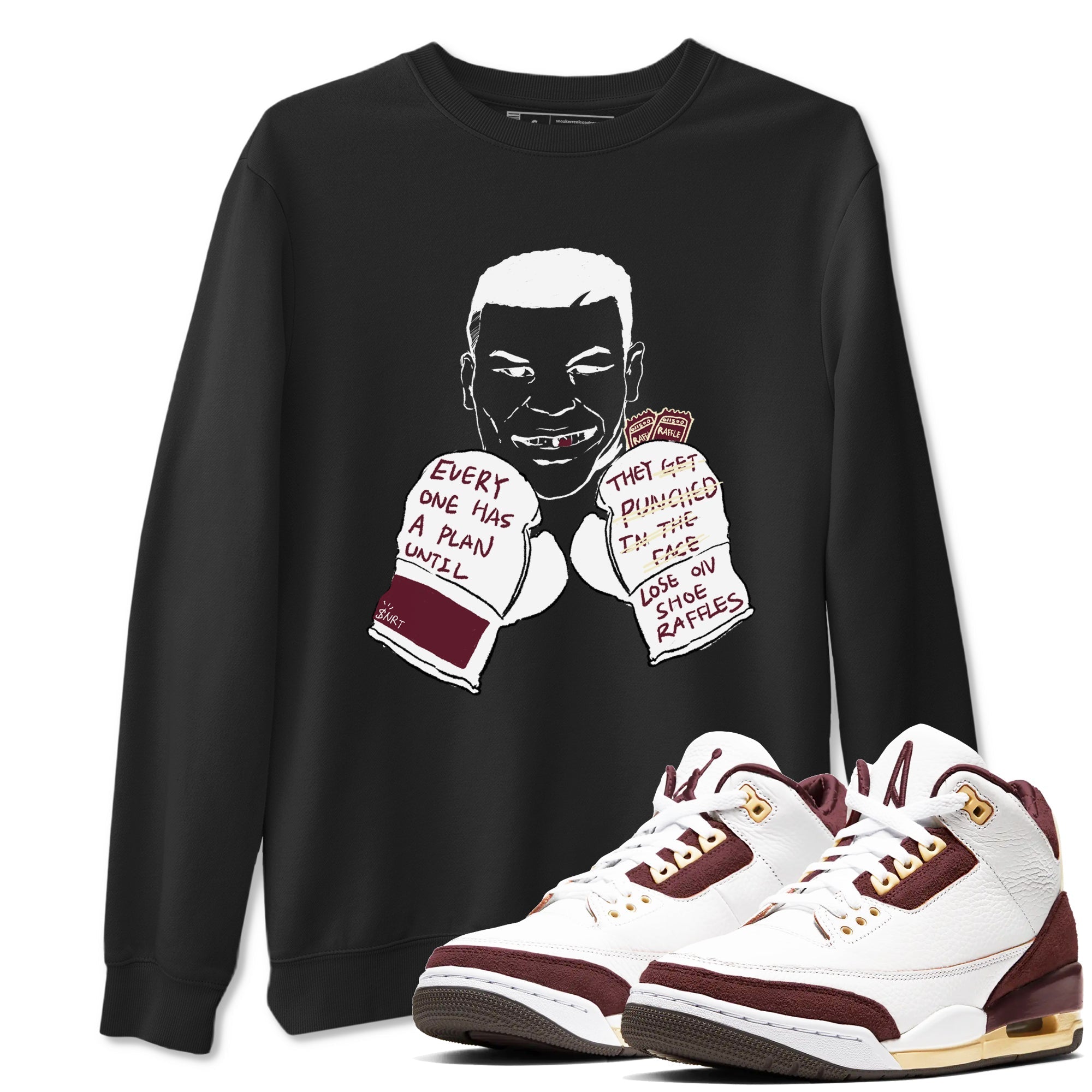 Everyone Has A Plan snkmatch Tees - Air Jordan 3 A Ma Maniere x Burgundy Crush