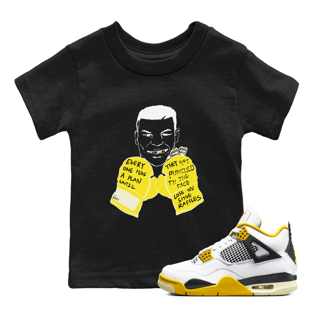 Everyone Has A Plan snkmatch Tees Kids - Air Jordan 4 Vivid Sulfur