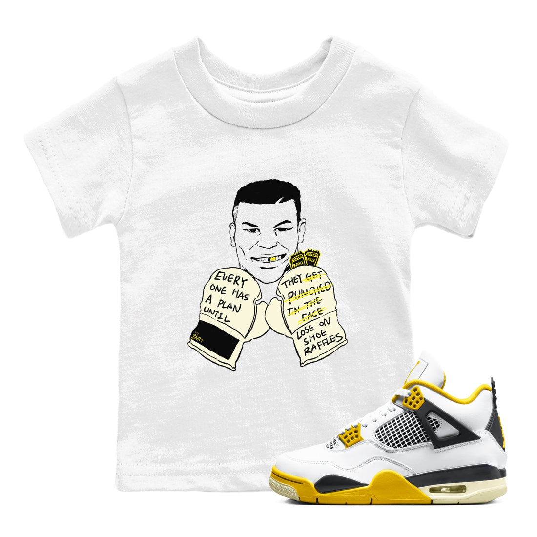 Everyone Has A Plan snkmatch Tees Kids - Air Jordan 4 Vivid Sulfur