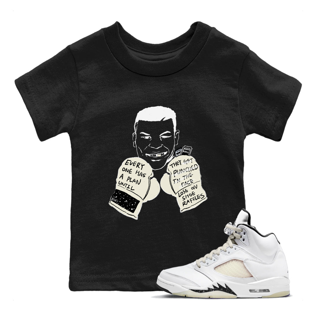 Everyone Has A Plan snkmatch Tees Kids - Air Jordan 5 Sail
