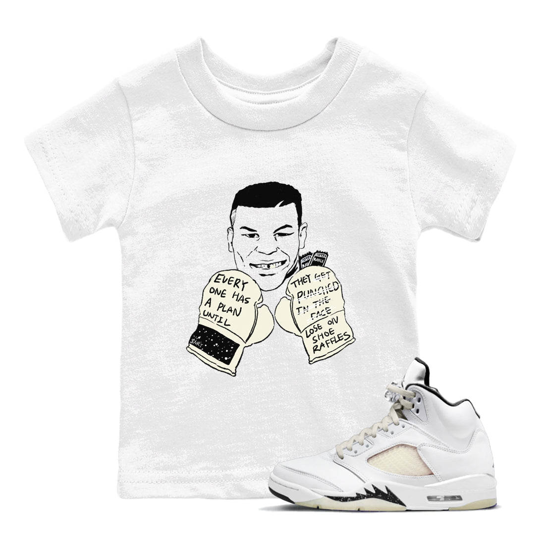 Everyone Has A Plan snkmatch Tees Kids - Air Jordan 5 Sail