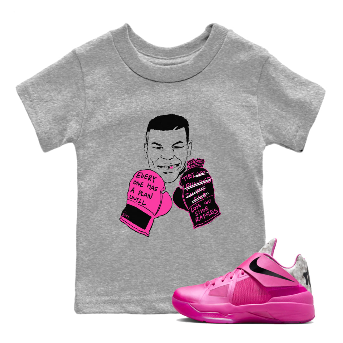 Everyone Has A Plan snkmatch Tees Kids - Nike KD 4 Aunt Pearl