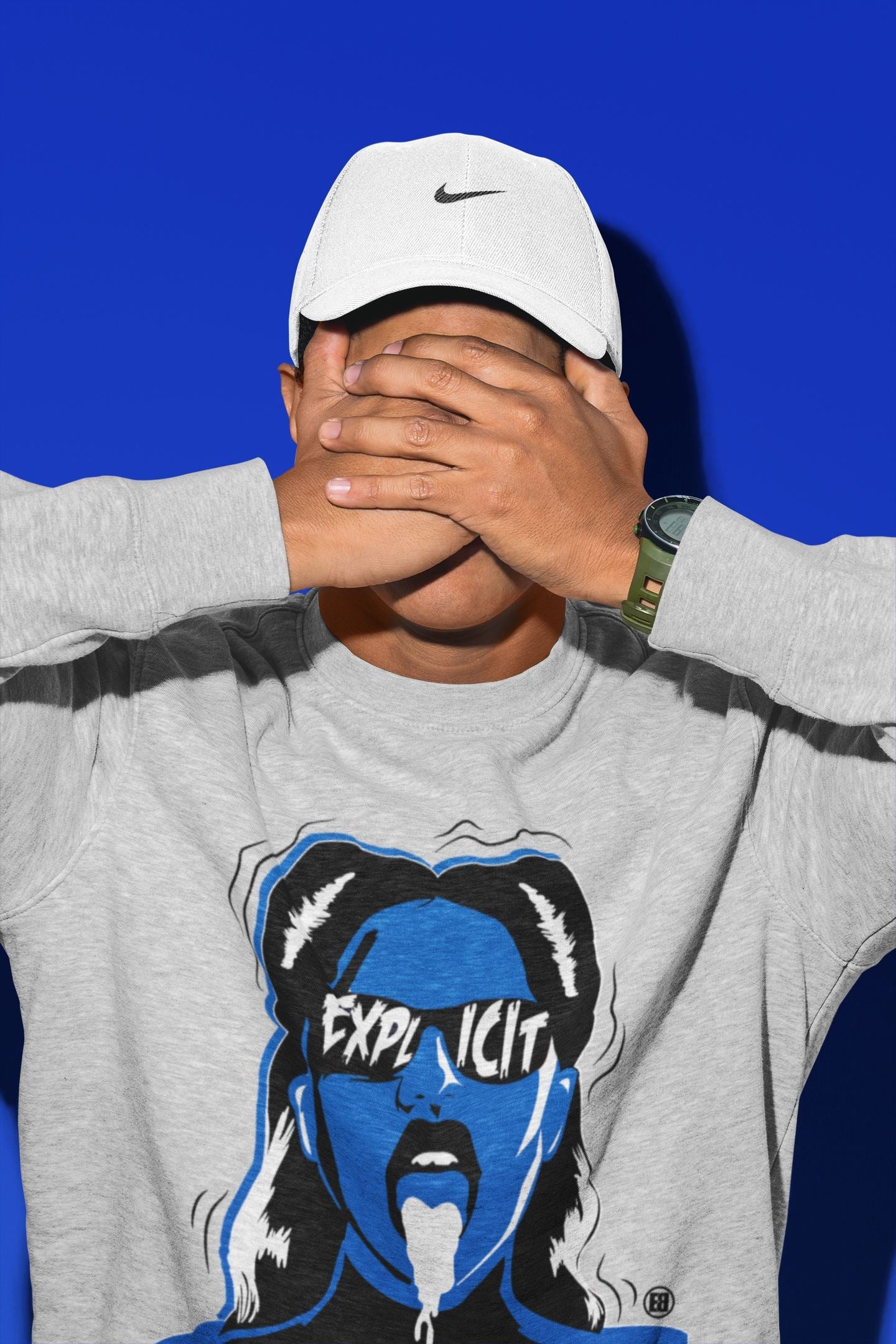Explicit Unisex Tops - Air Jordan 1 Dark Marina Blue