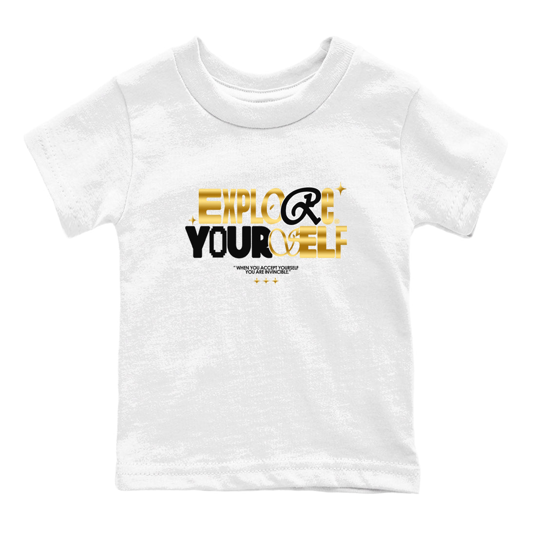 Explore Yourself snkmatch Tees Kids - Air Jordan 1 Black Metallic Gold