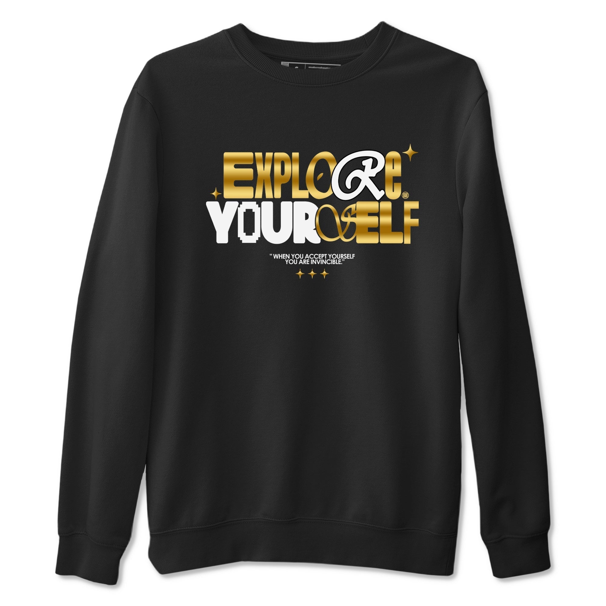 Explore Yourself snkmatch Tees - Air Jordan 1 Black Metallic Gold