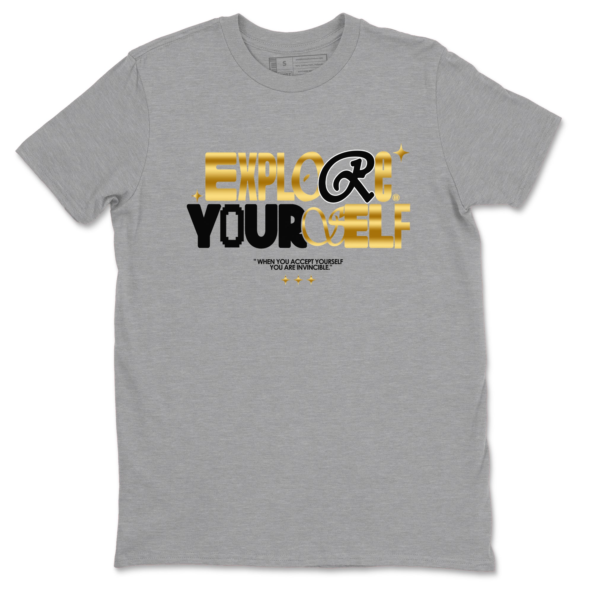 Explore Yourself snkmatch Tees - Air Jordan 1 Black Metallic Gold
