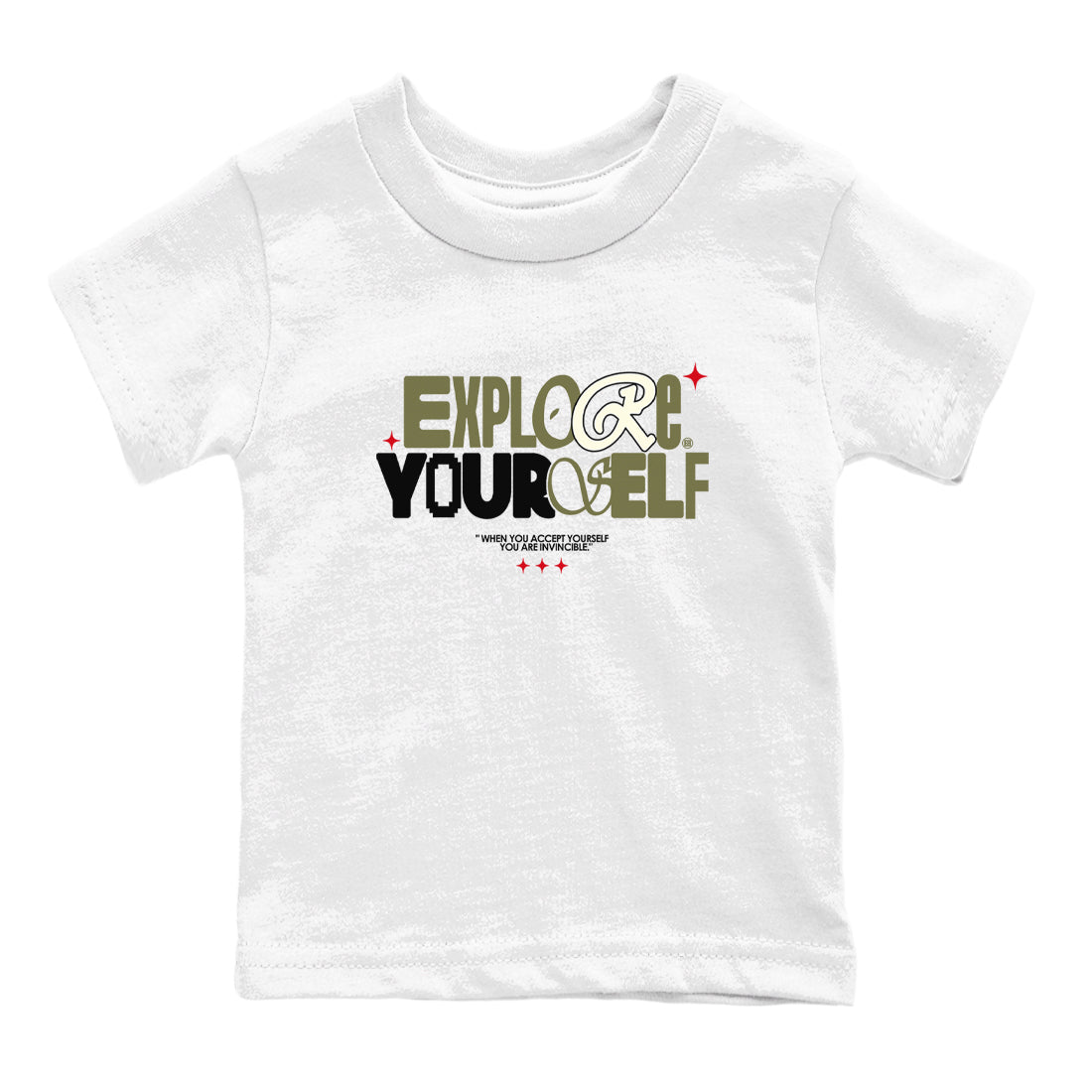 Explore Yourself snkmatch Tees Kids - Air Jordan 1 Travis Scott Medium Olive