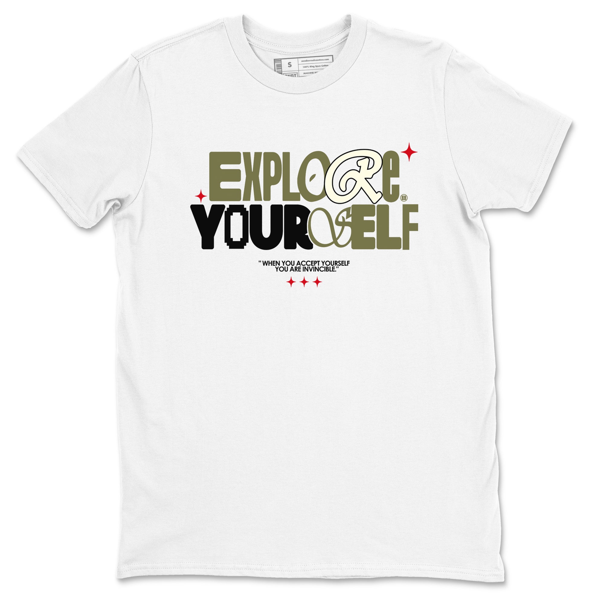 Explore Yourself snkmatch Tees - Air Jordan 1 Travis Scott Medium Olive