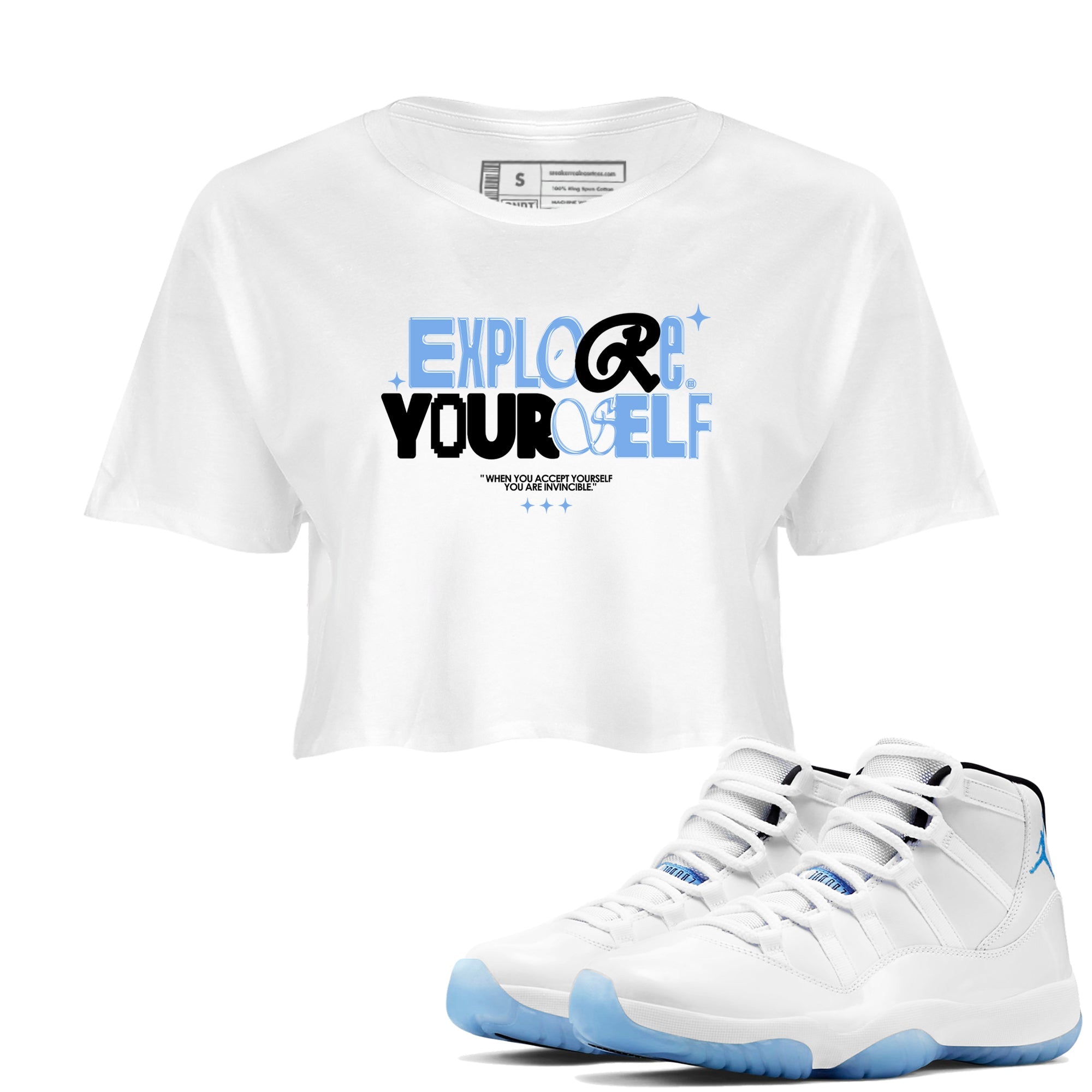 Explore Yourself snkmatch Women's Top - Air Jordan 11 Legend Blue