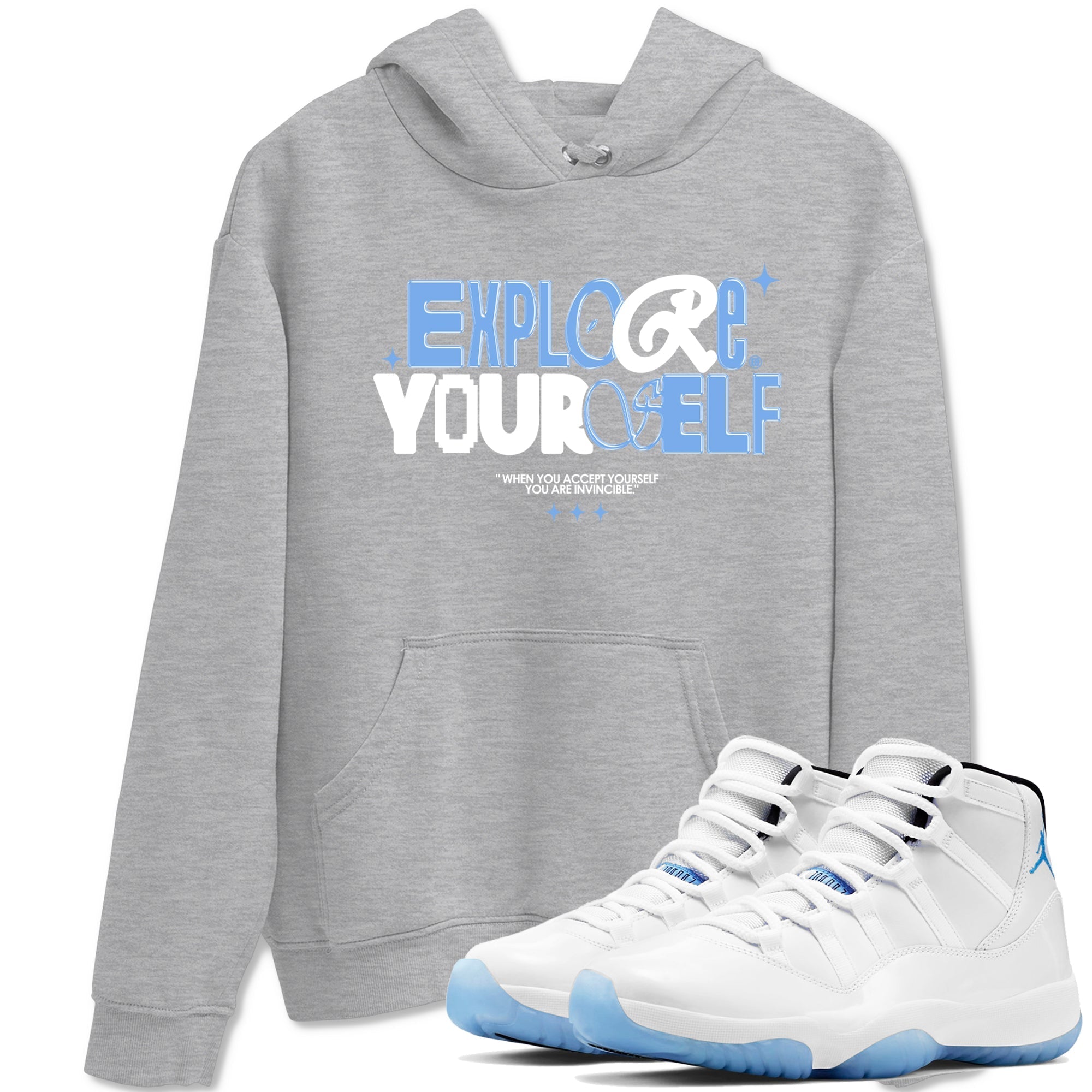 Explore Yourself snkmatch Tees - Air Jordan 11 Legend Blue