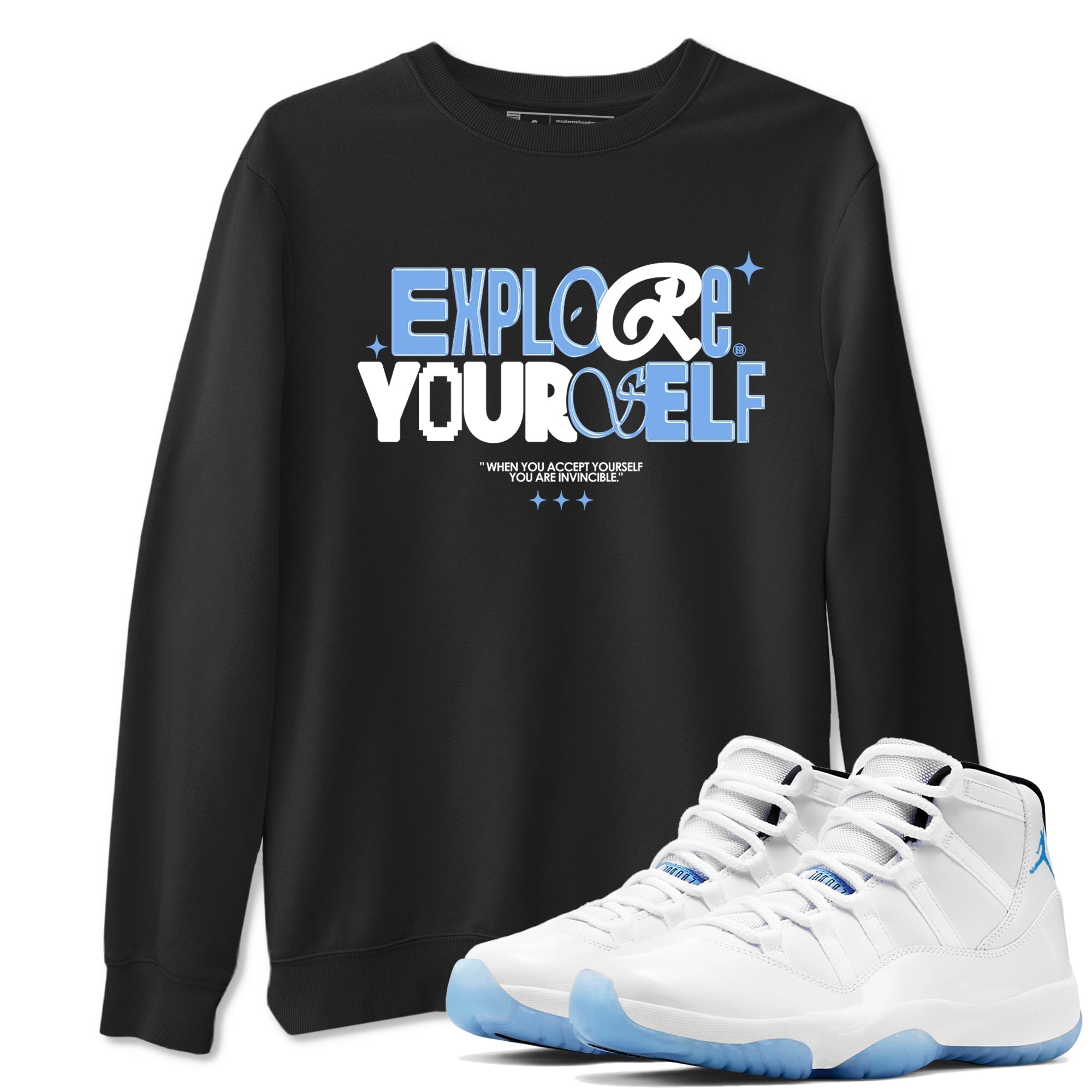 Explore Yourself snkmatch Tees - Air Jordan 11 Legend Blue