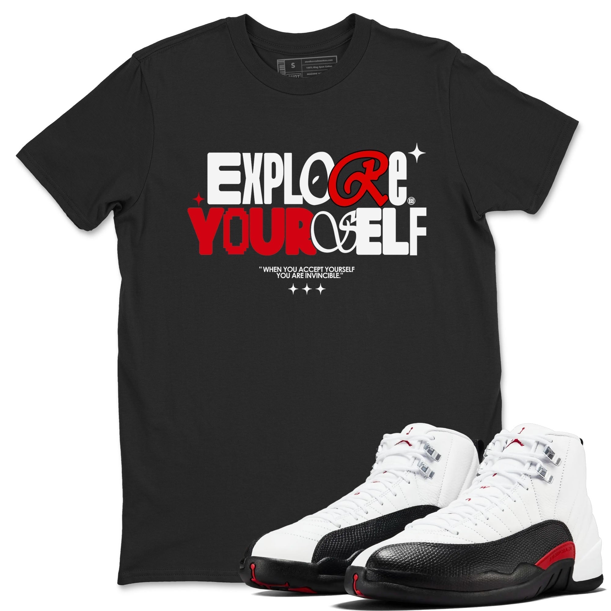 Explore Yourself snkmatch Tees - Air Jordan 12 Taxi Flip