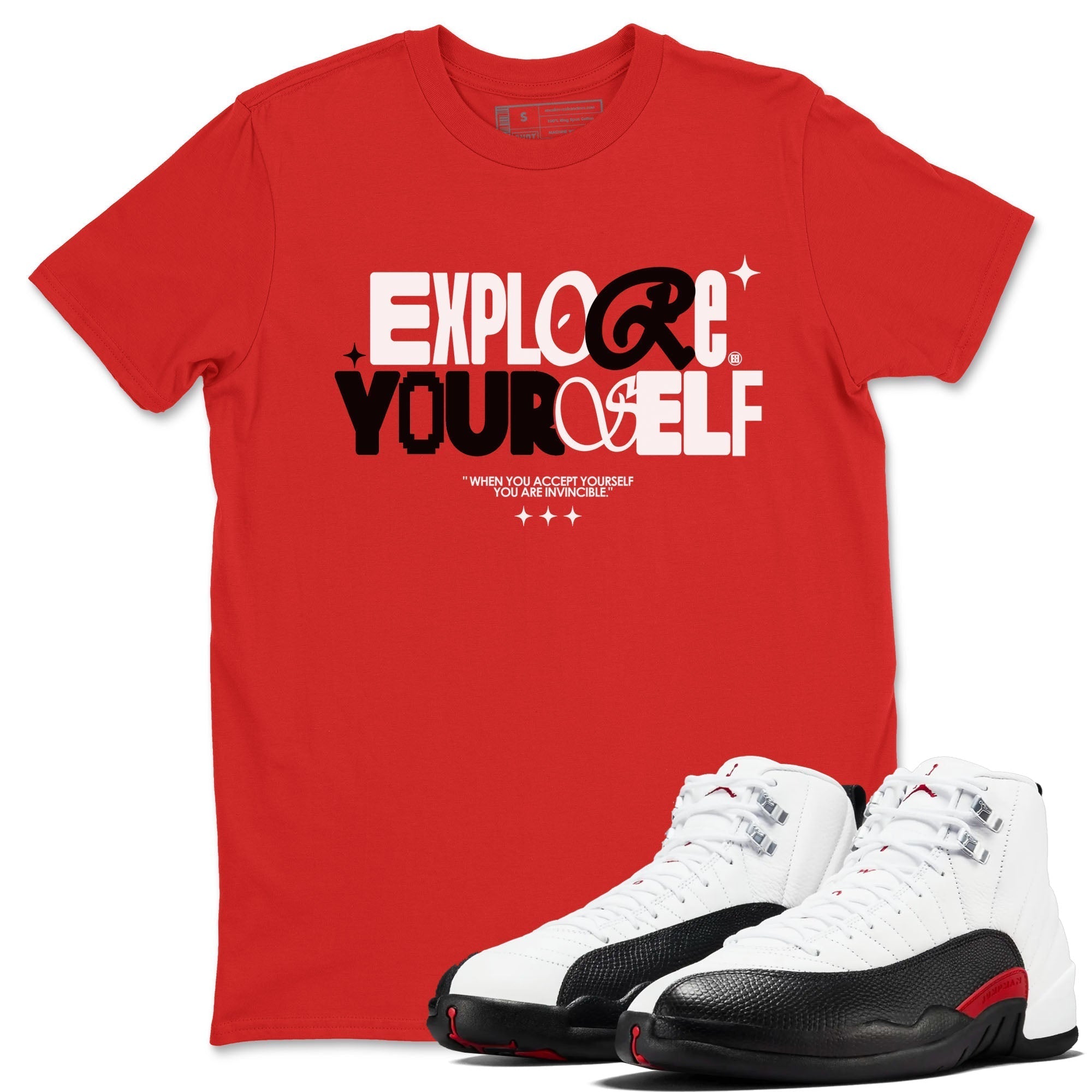 Explore Yourself snkmatch Tees - Air Jordan 12 Taxi Flip