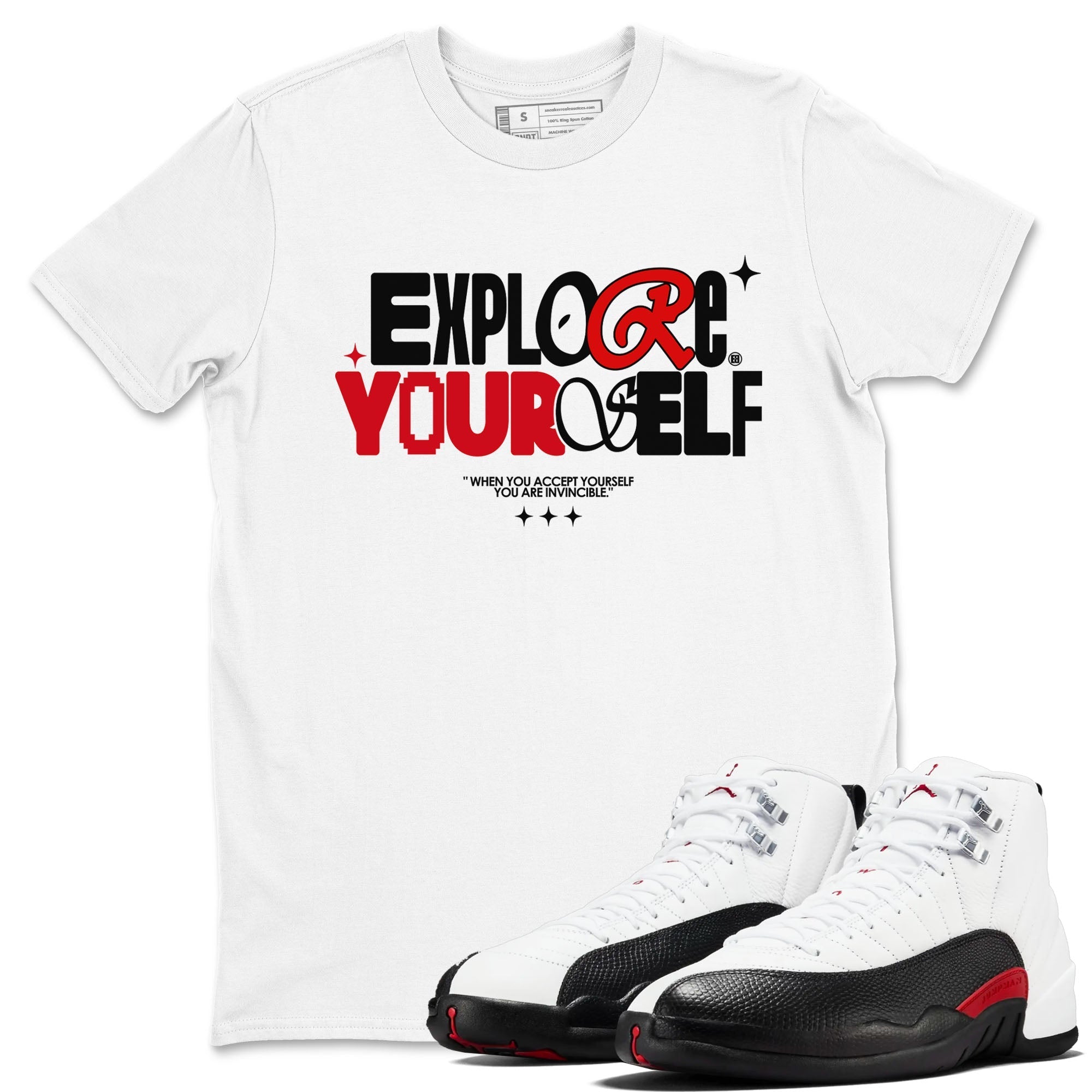 Explore Yourself snkmatch Tees - Air Jordan 12 Taxi Flip