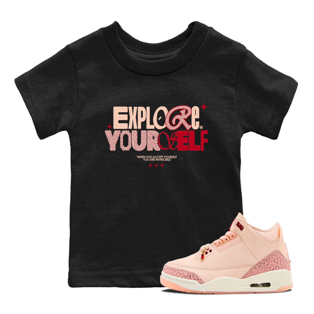 Explore Yourself snkmatch Tees Kids - Air Jordan 3 Valentines Day