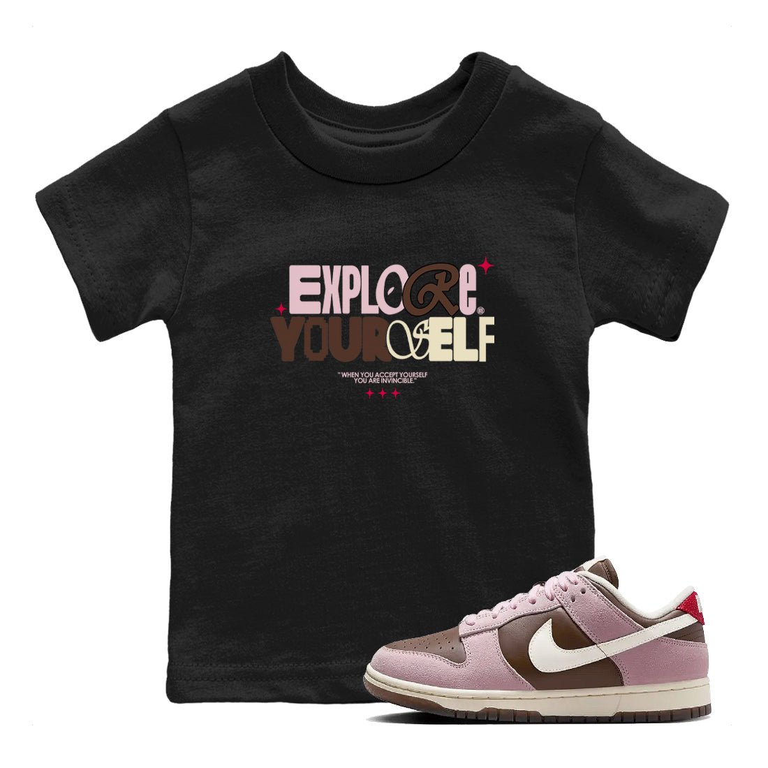 Explore Yourself snkmatch Tees Kids - Dunk Cacao Wow And Pink Foam