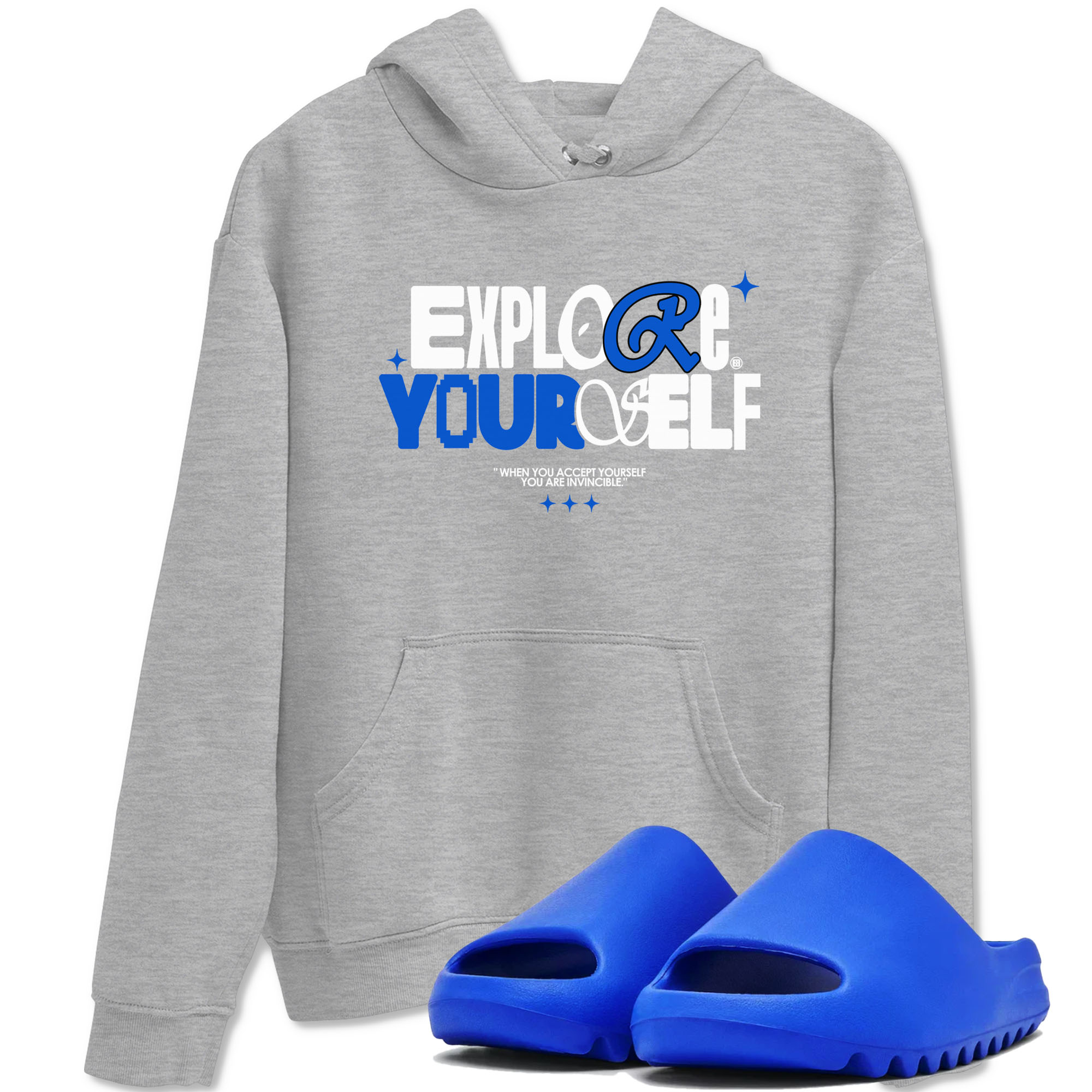 Explore Yourself snkmatch Tees - Yeezy Slide Azure