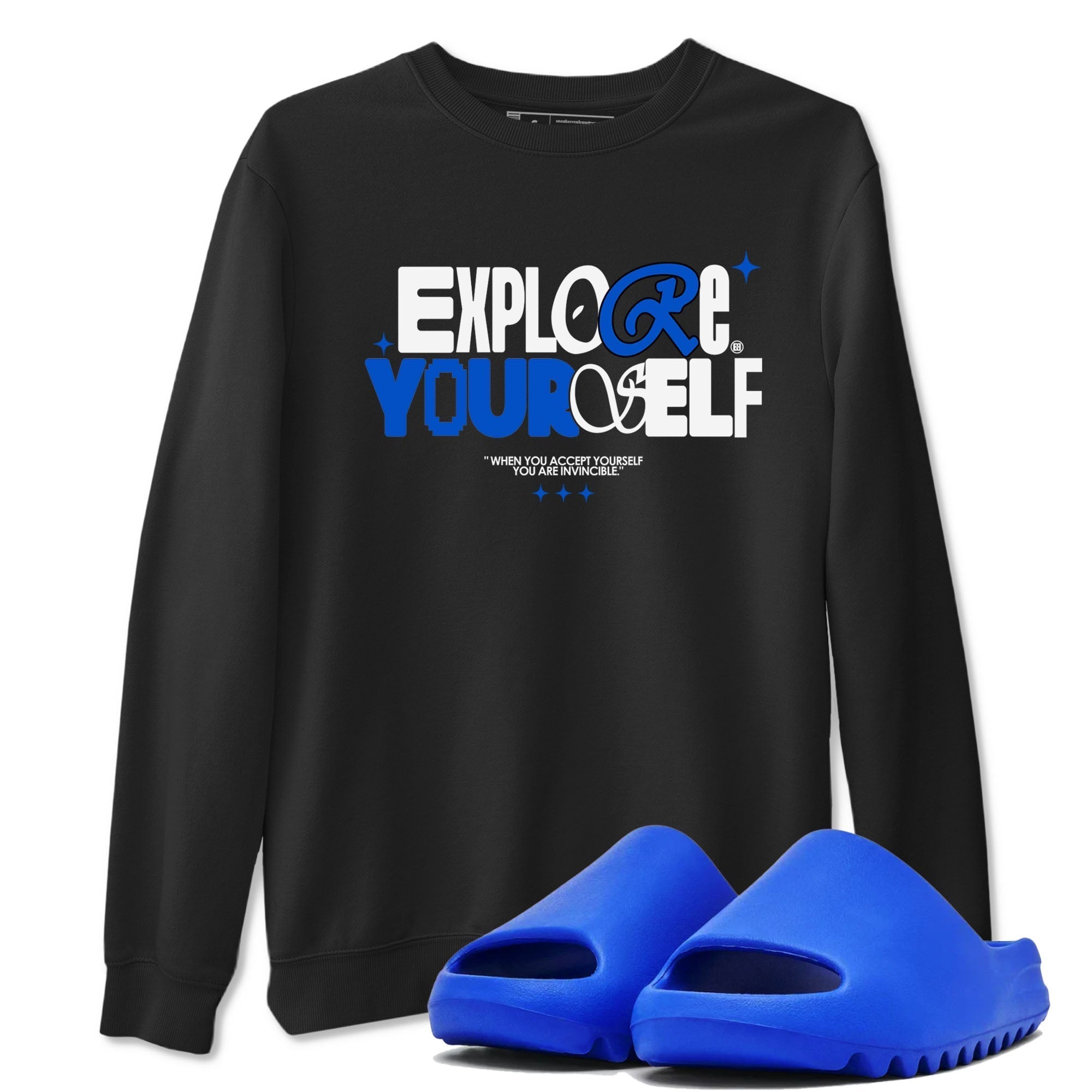 Explore Yourself snkmatch Tees - Yeezy Slide Azure