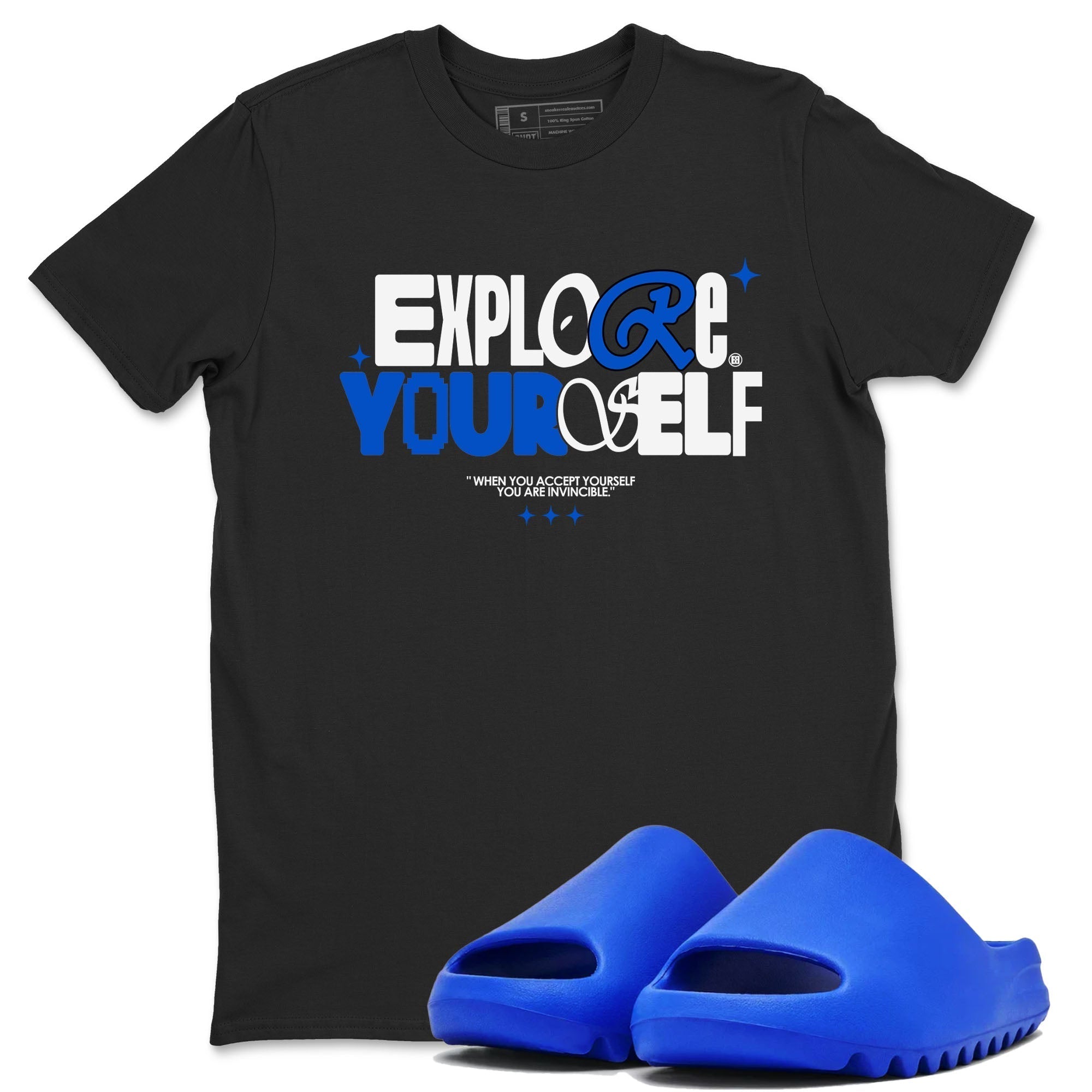 Explore Yourself snkmatch Tees - Yeezy Slide Azure