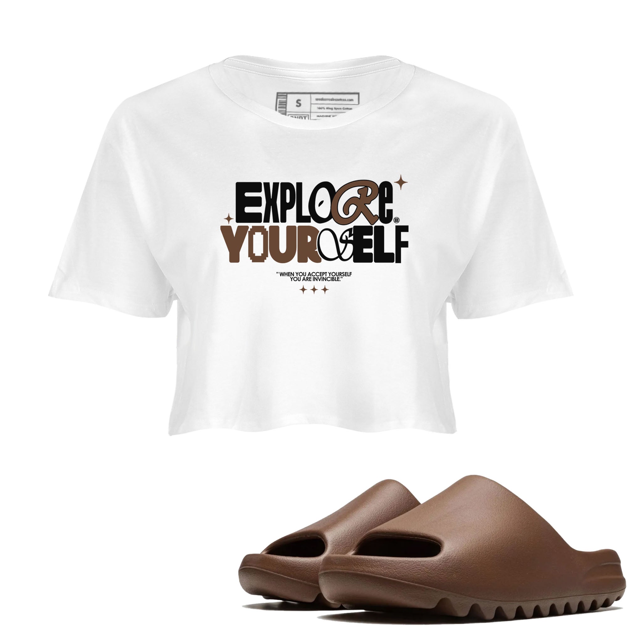 Explore Yourself snkmatch Women's Top - Yeezy Slide Flax