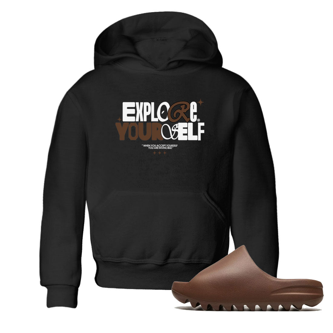 Explore Yourself snkmatch Tees Kids - Yeezy Slide Flax