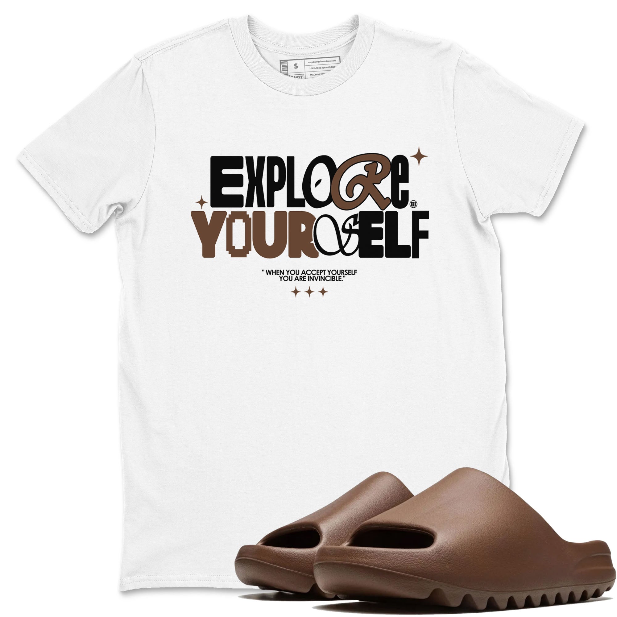 Explore Yourself snkmatch Tees - Yeezy Slide Flax