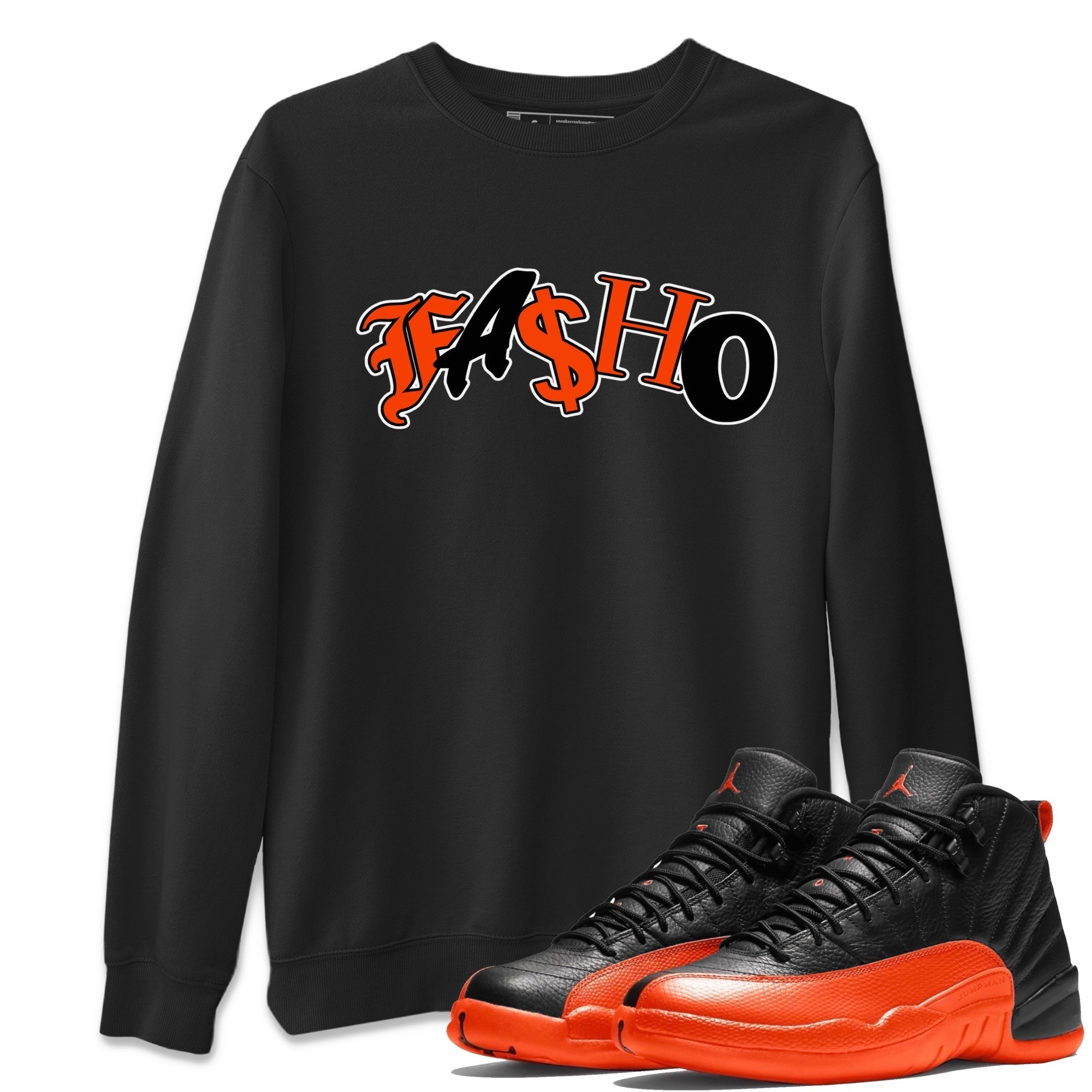 Fasho Unisex Tops - Air Jordan 12 Brilliant Orange