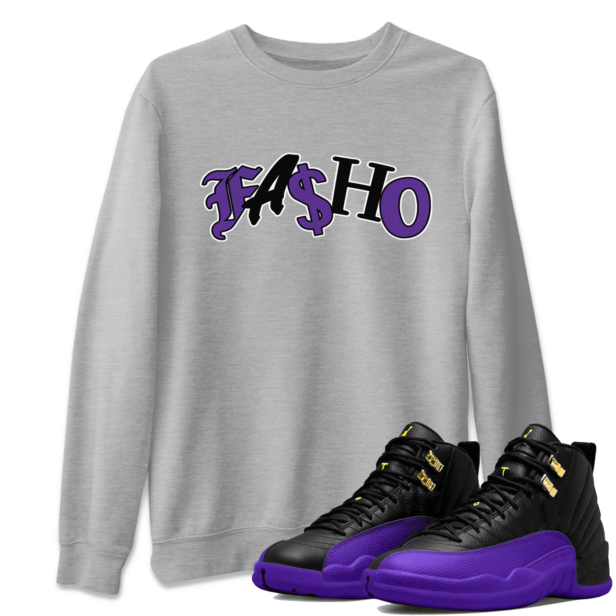 Fasho Unisex Tops - Air Jordan 12 Field Purple