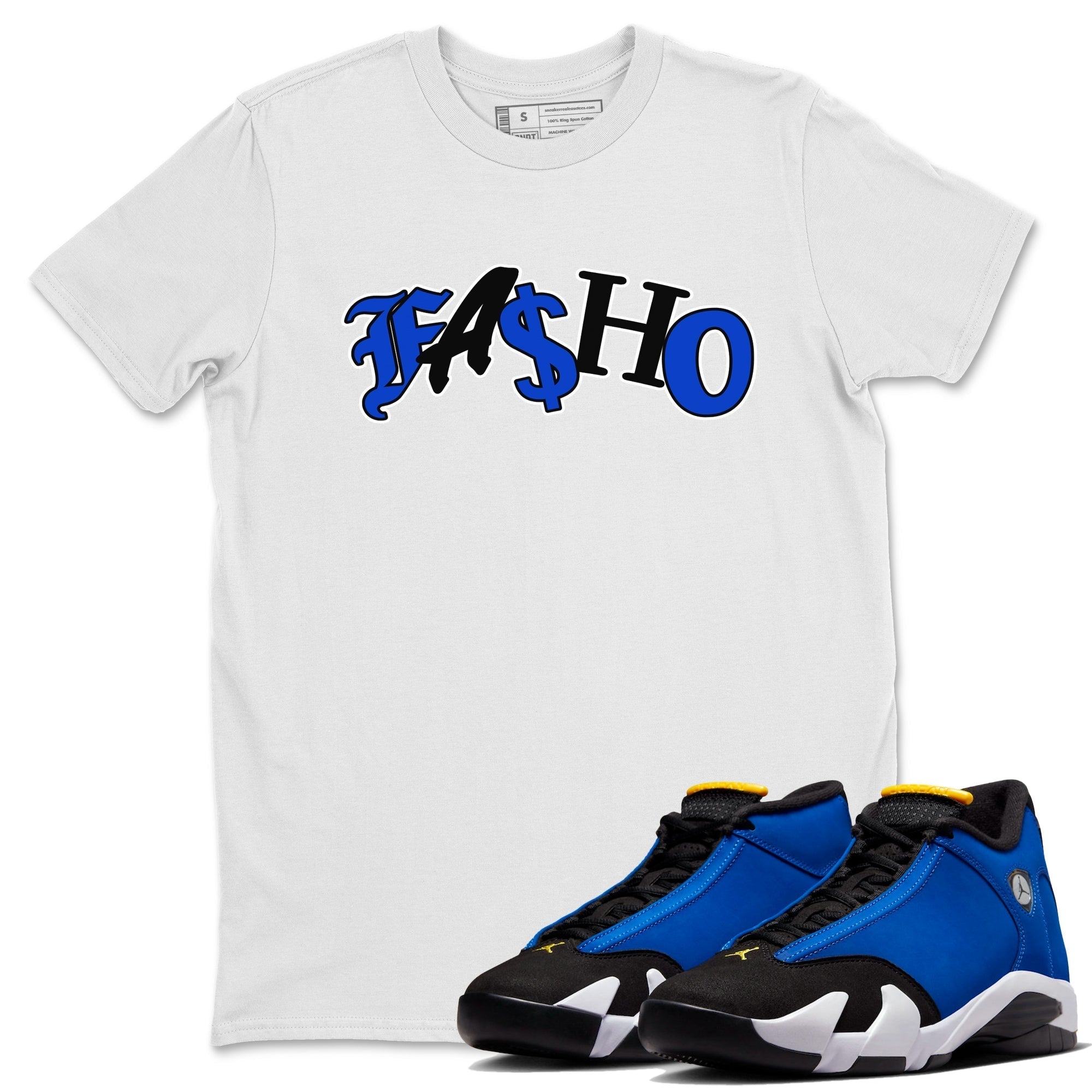 Fasho Unisex Tops - Air Jordan 14 Laney