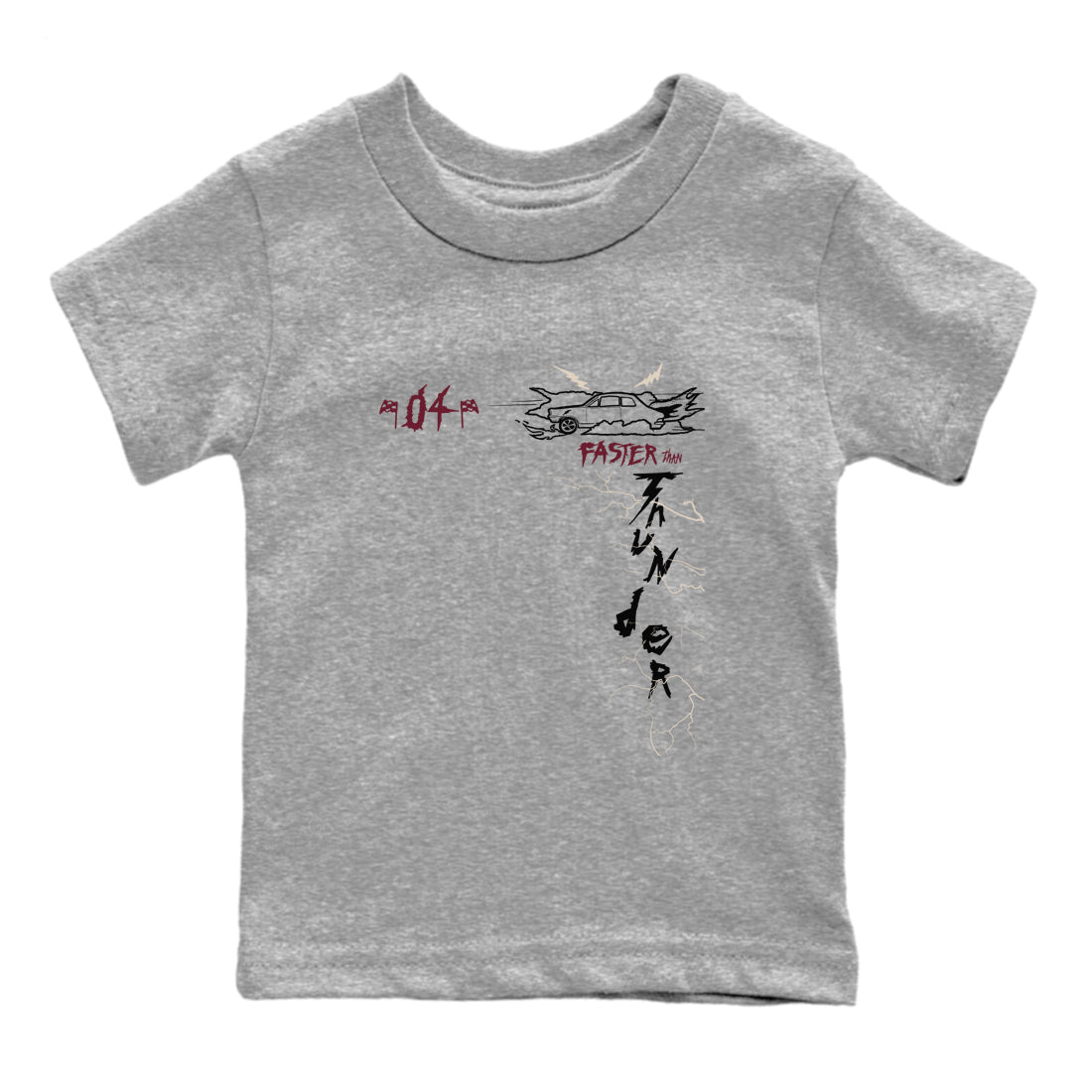 Faster Than Thunder snkmatch Tees Kids - Air Jordan 4 A Ma Maniere x Fossil Stone