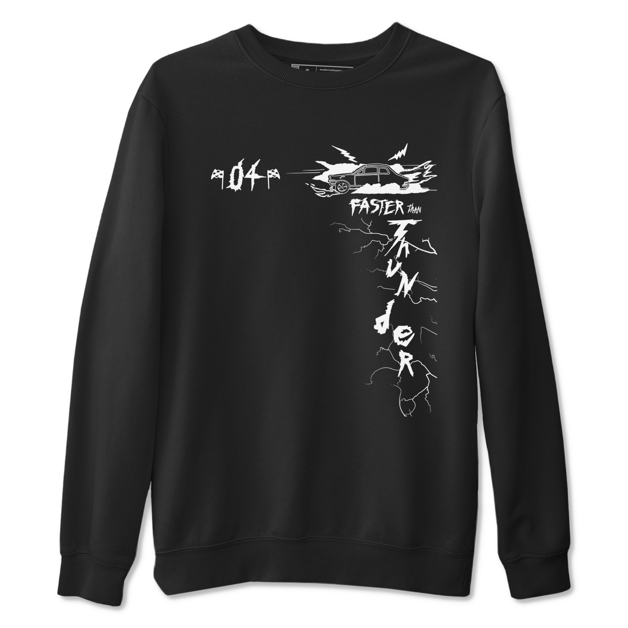Faster Than Thunder snkmatch Tees - Air Jordan 4 White Thunder