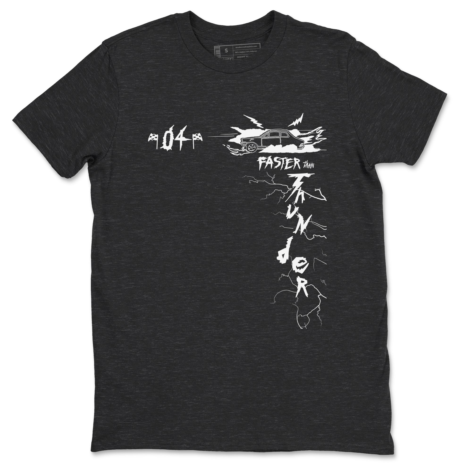 Faster Than Thunder snkmatch Tees - Air Jordan 4 White Thunder