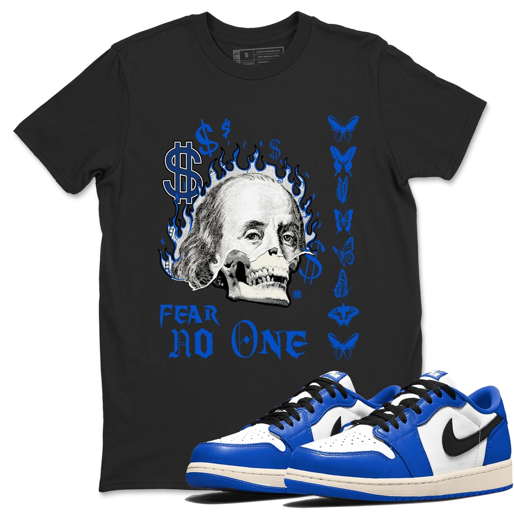 Fear No One snkmatch Tees - Air Jordan 1 Game Royal