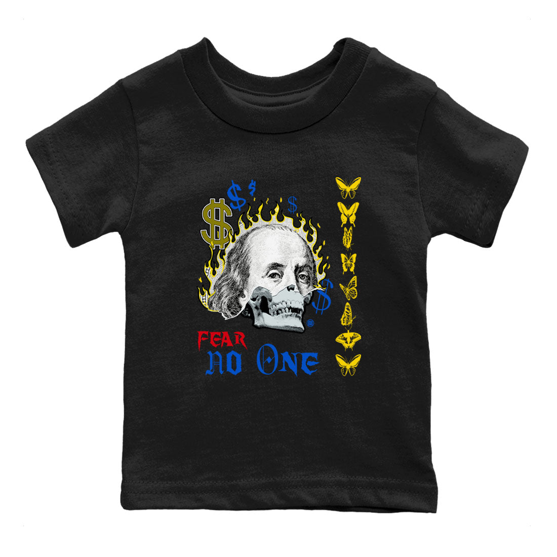 Fear No One snkmatch Tees Kids - Air Jordan 1 Travis Scott Canary