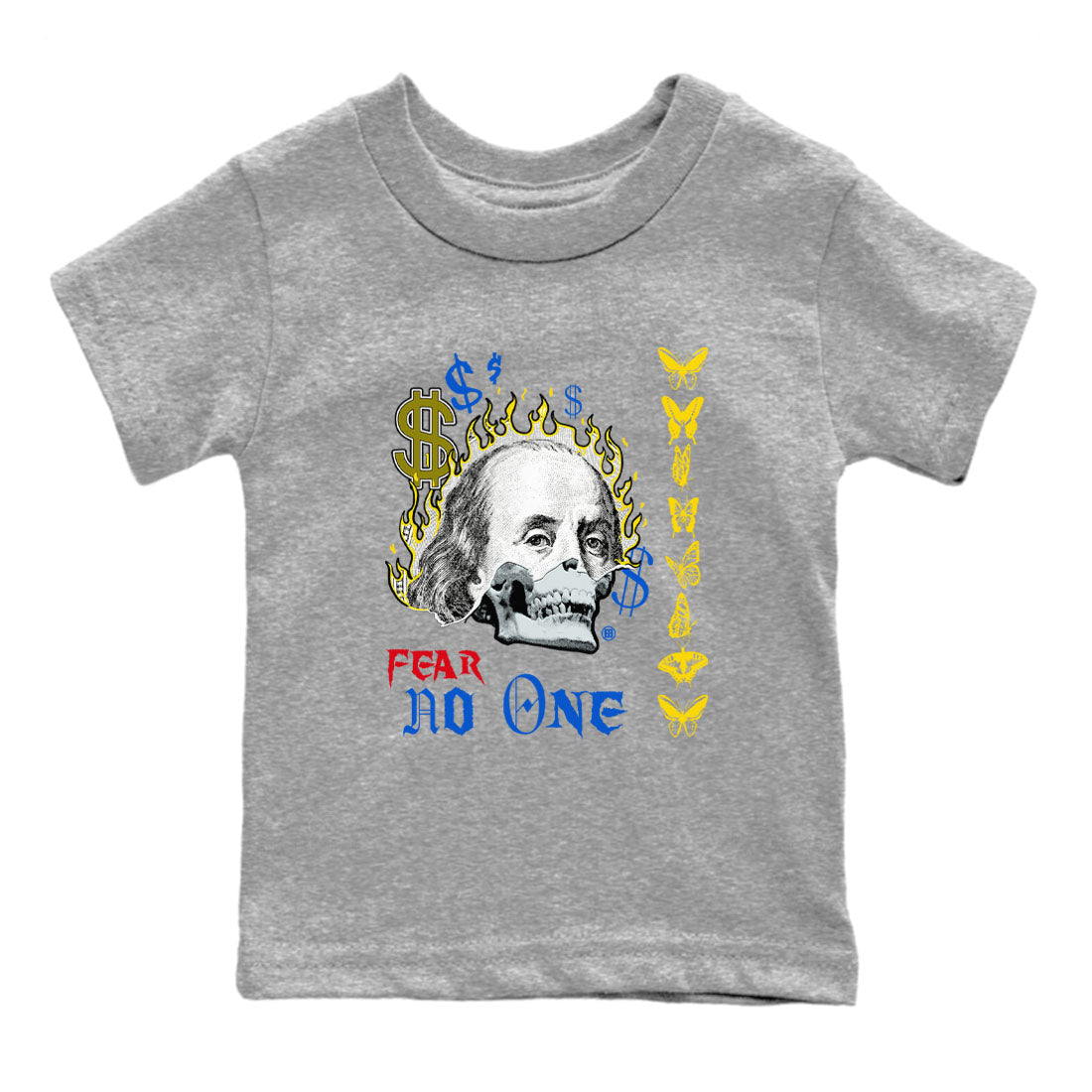 Fear No One snkmatch Tees Kids - Air Jordan 1 Travis Scott Canary